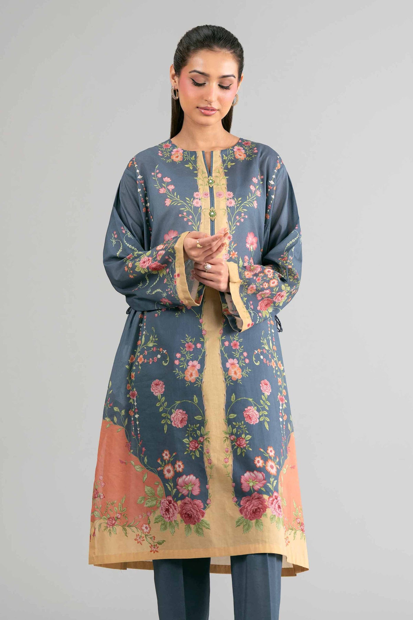 Embroidered Blended Kurta