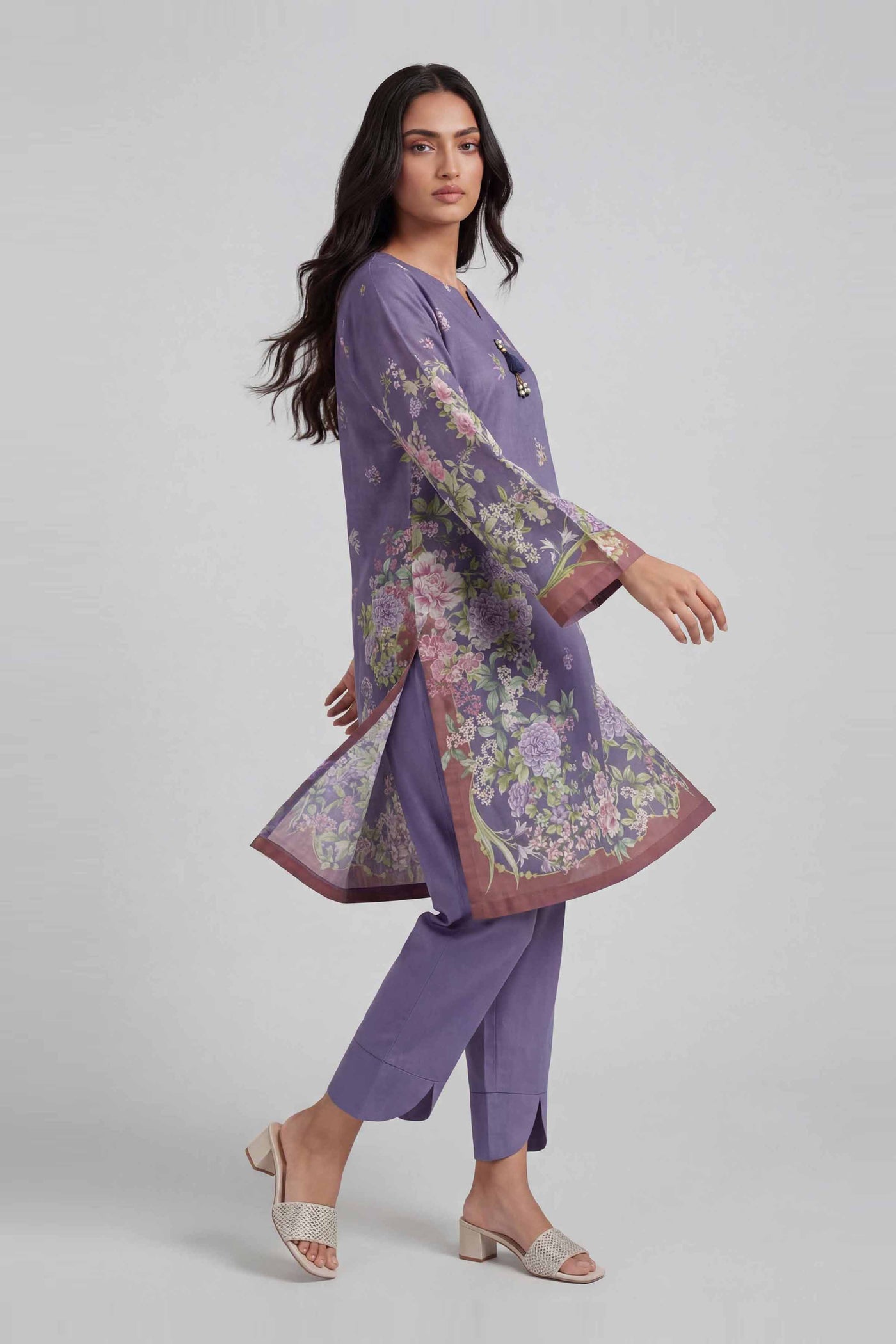 Embroidered Chiffon Saree