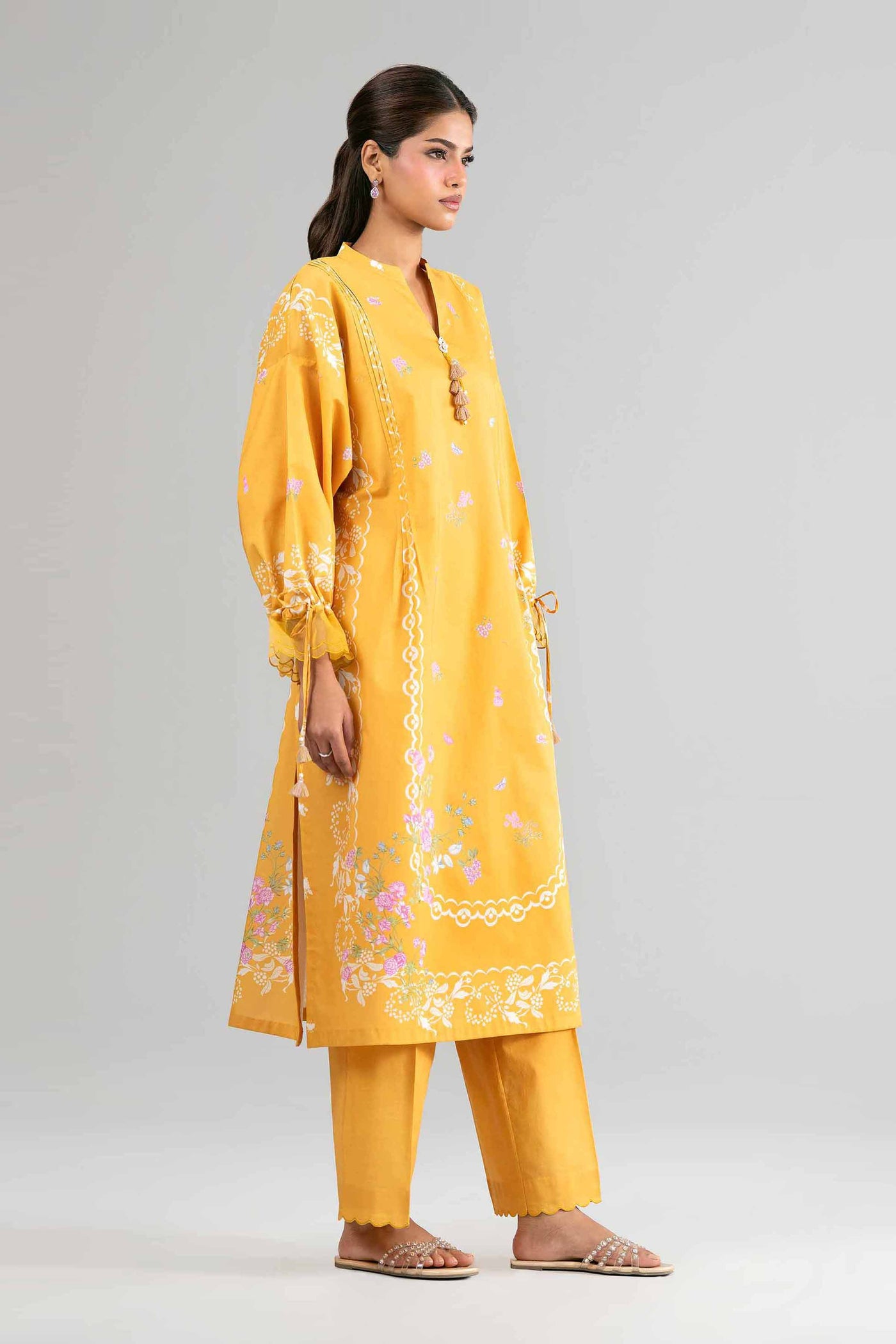 3 Piece Embroidered Organza Suit