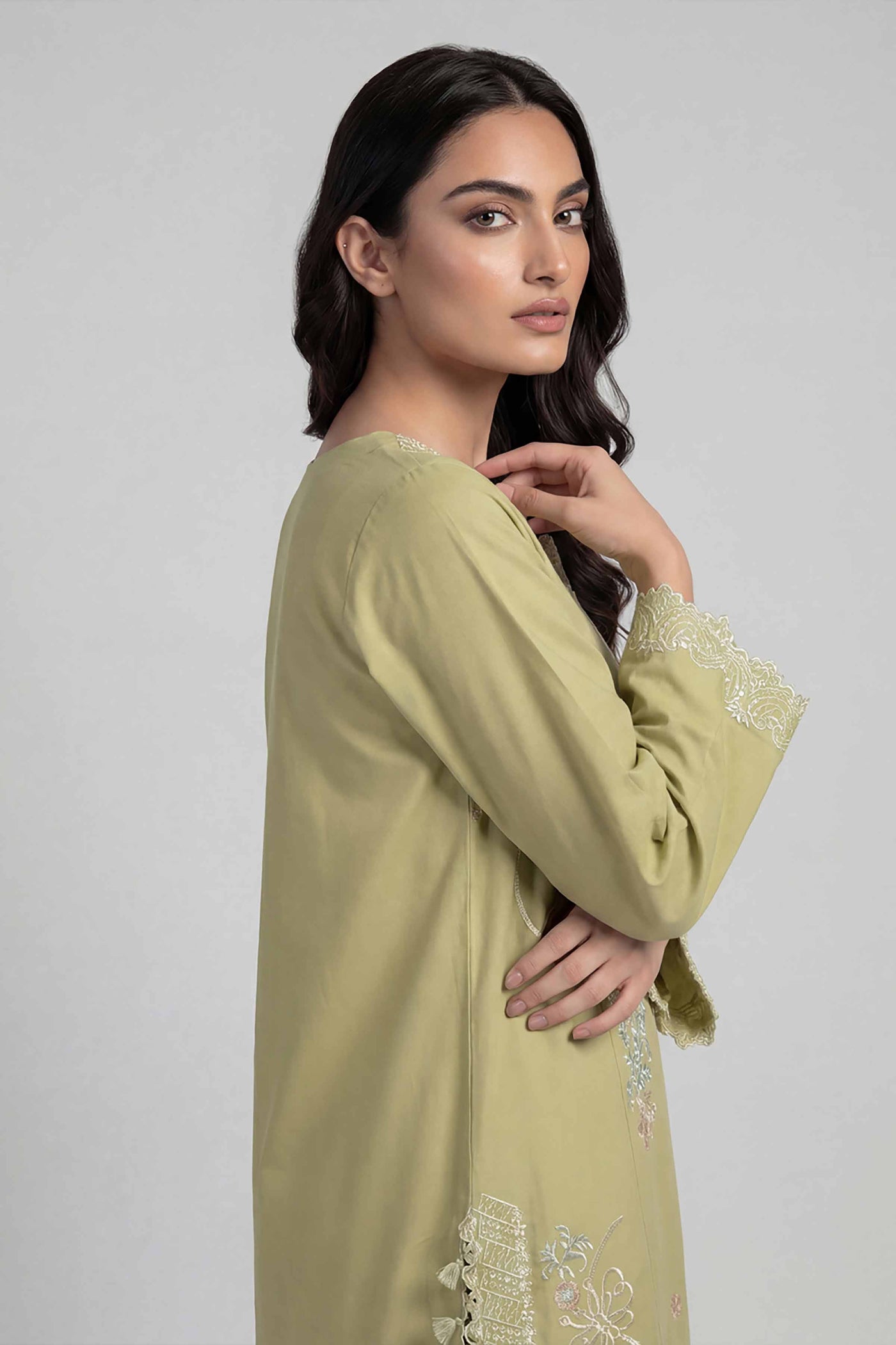 Embroidered Chiffon Fabric (2Pcs) | LF-917