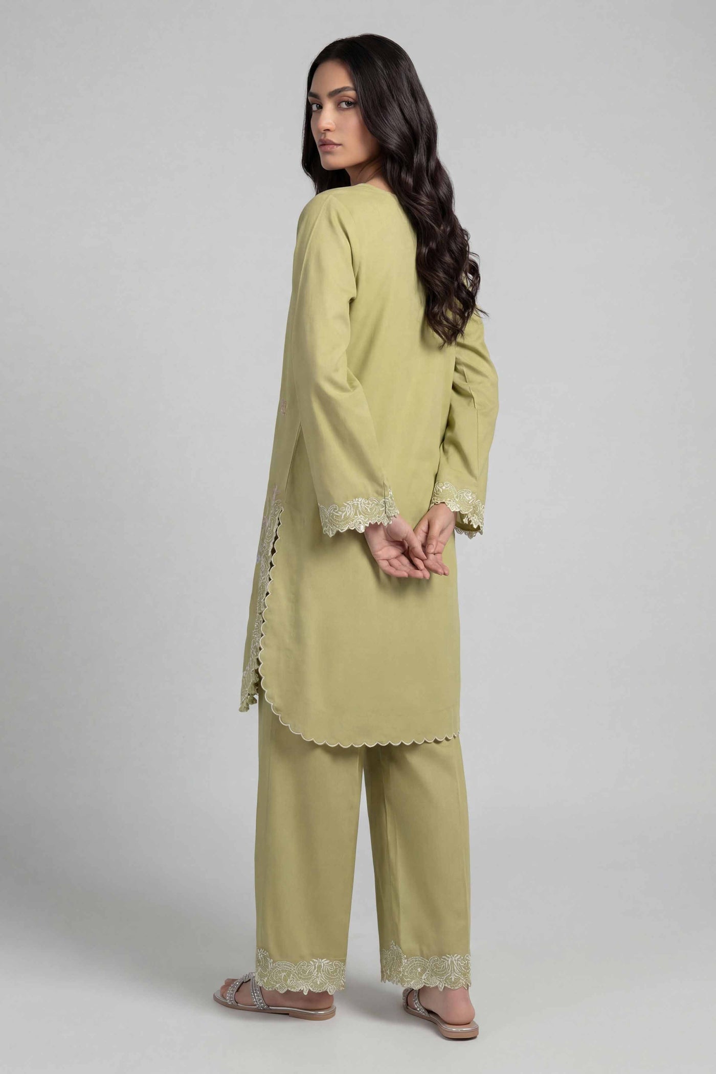 Embroidered Chiffon Fabric (2Pcs) | LF-917