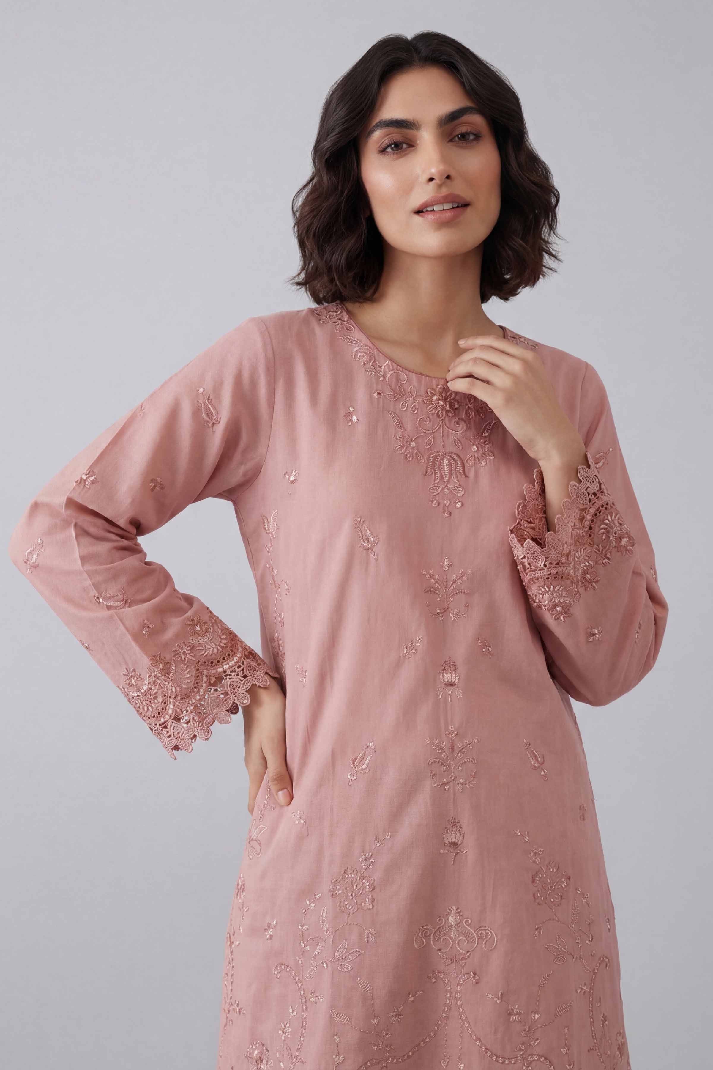 4 Piece Embroidered Organza Suit