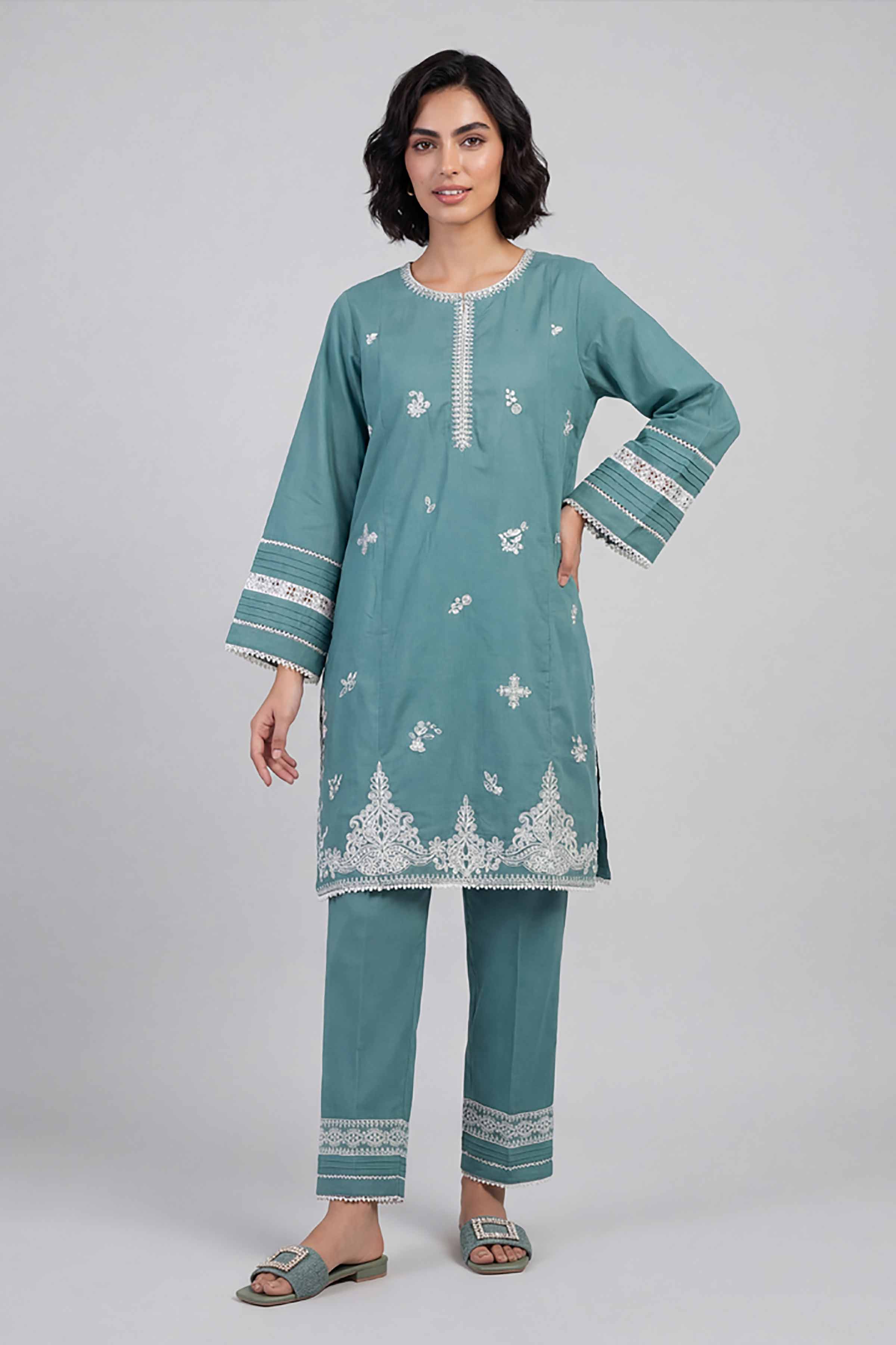 2 Piece - Embroidered Suit - 42601638