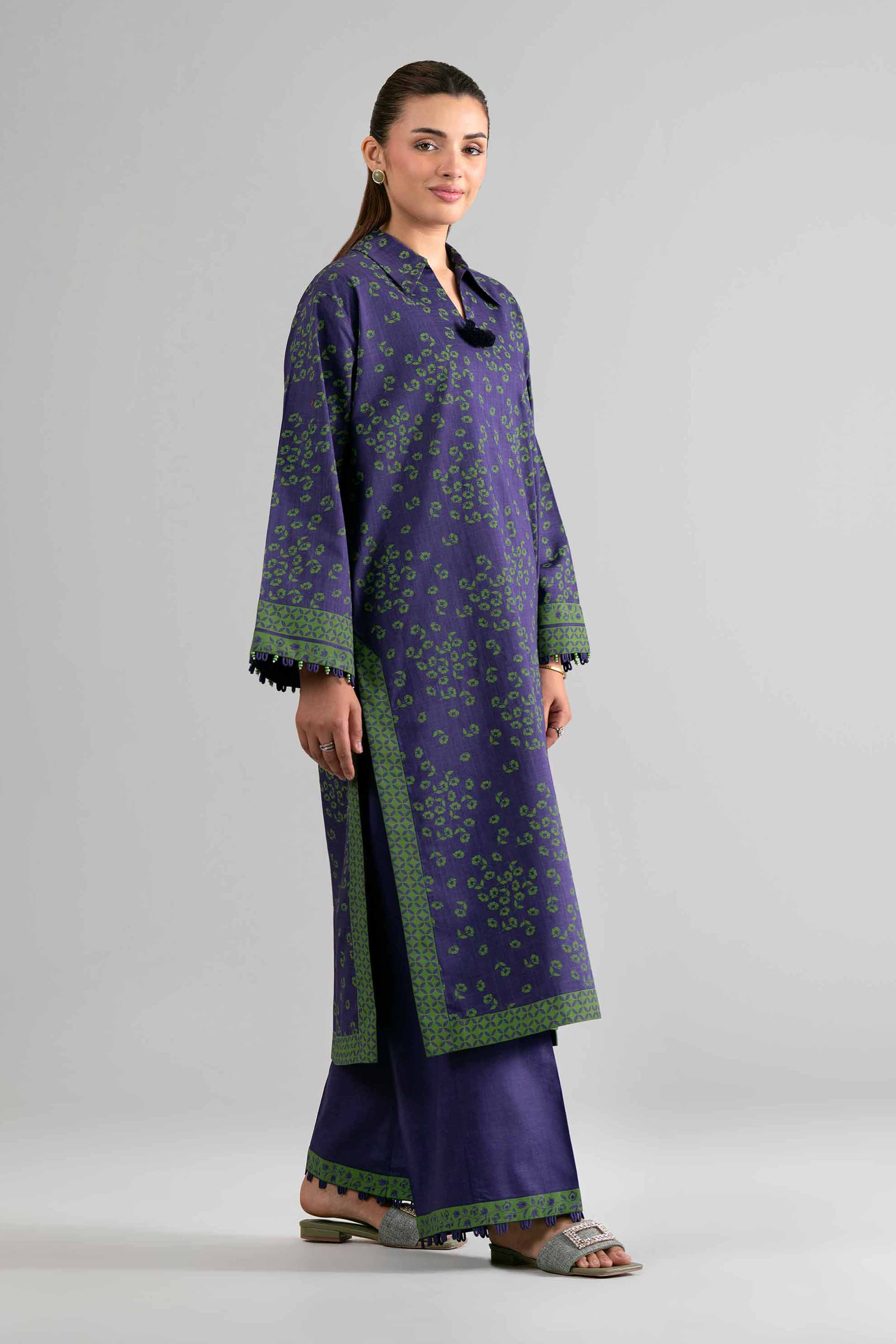 3 Piece Unstitched Embroidered Raw Silk Suit