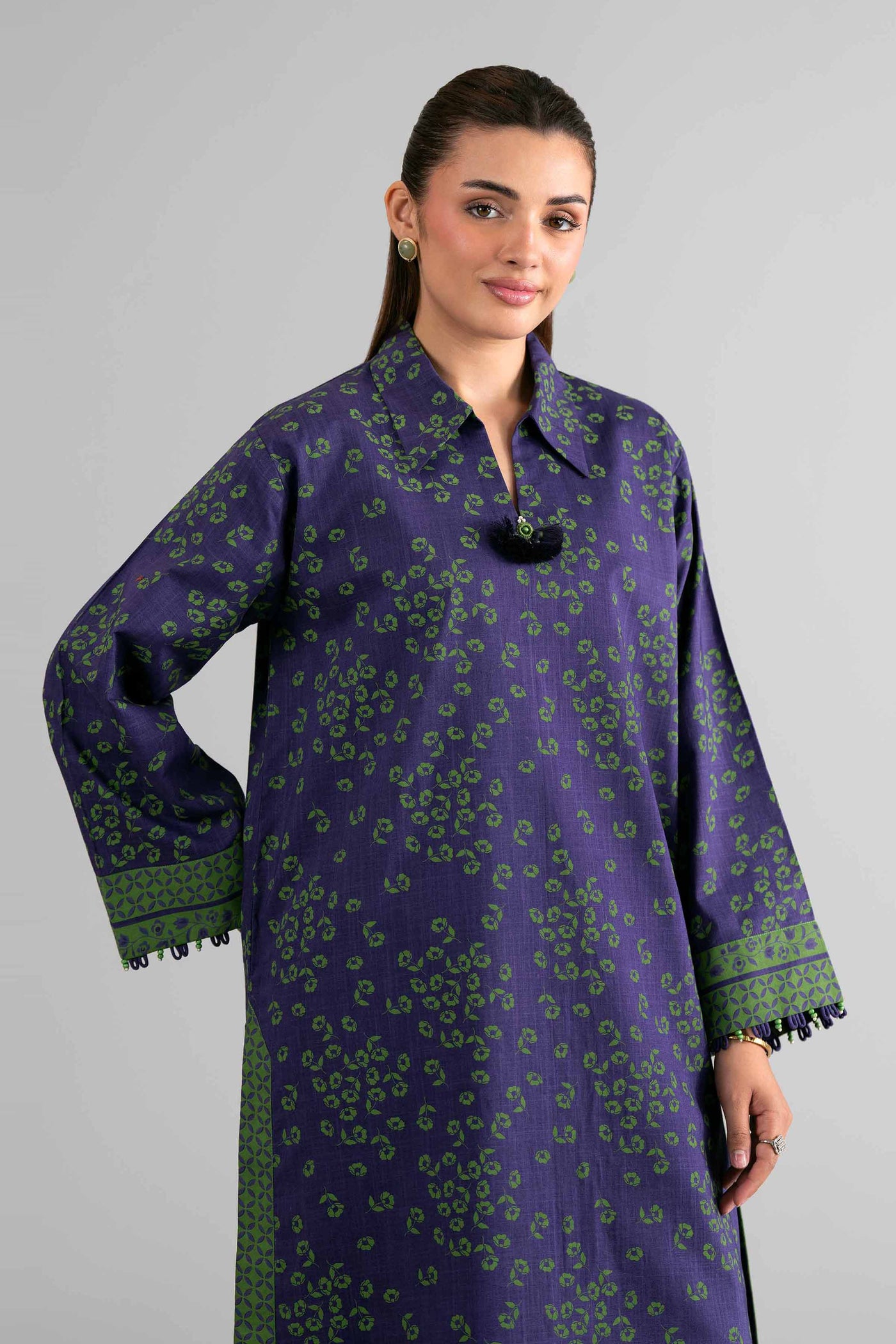 3 Piece Unstitched Embroidered Raw Silk Suit
