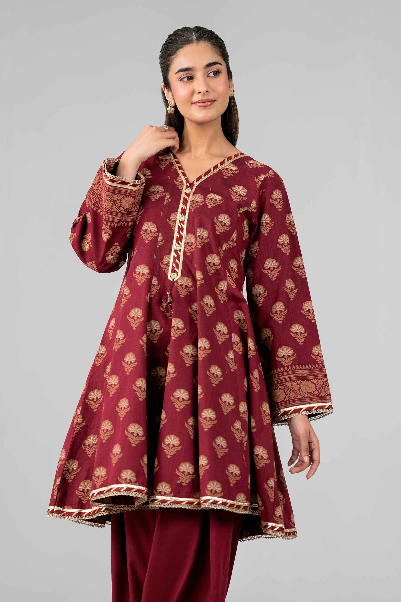 3 Piece Embroidered Velvet Suit