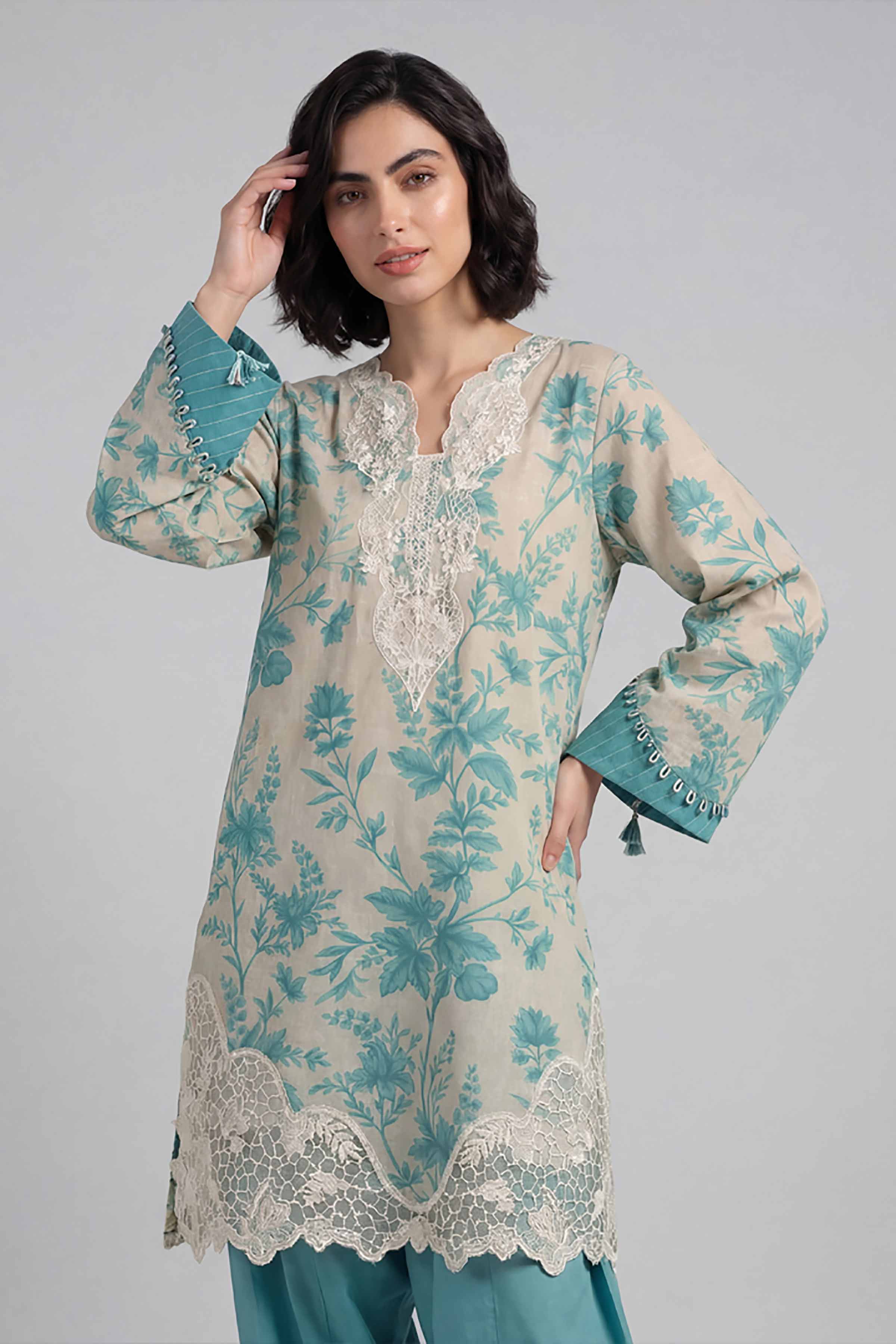Embroidered Chiffon Fabric (2Pcs) | LF-920
