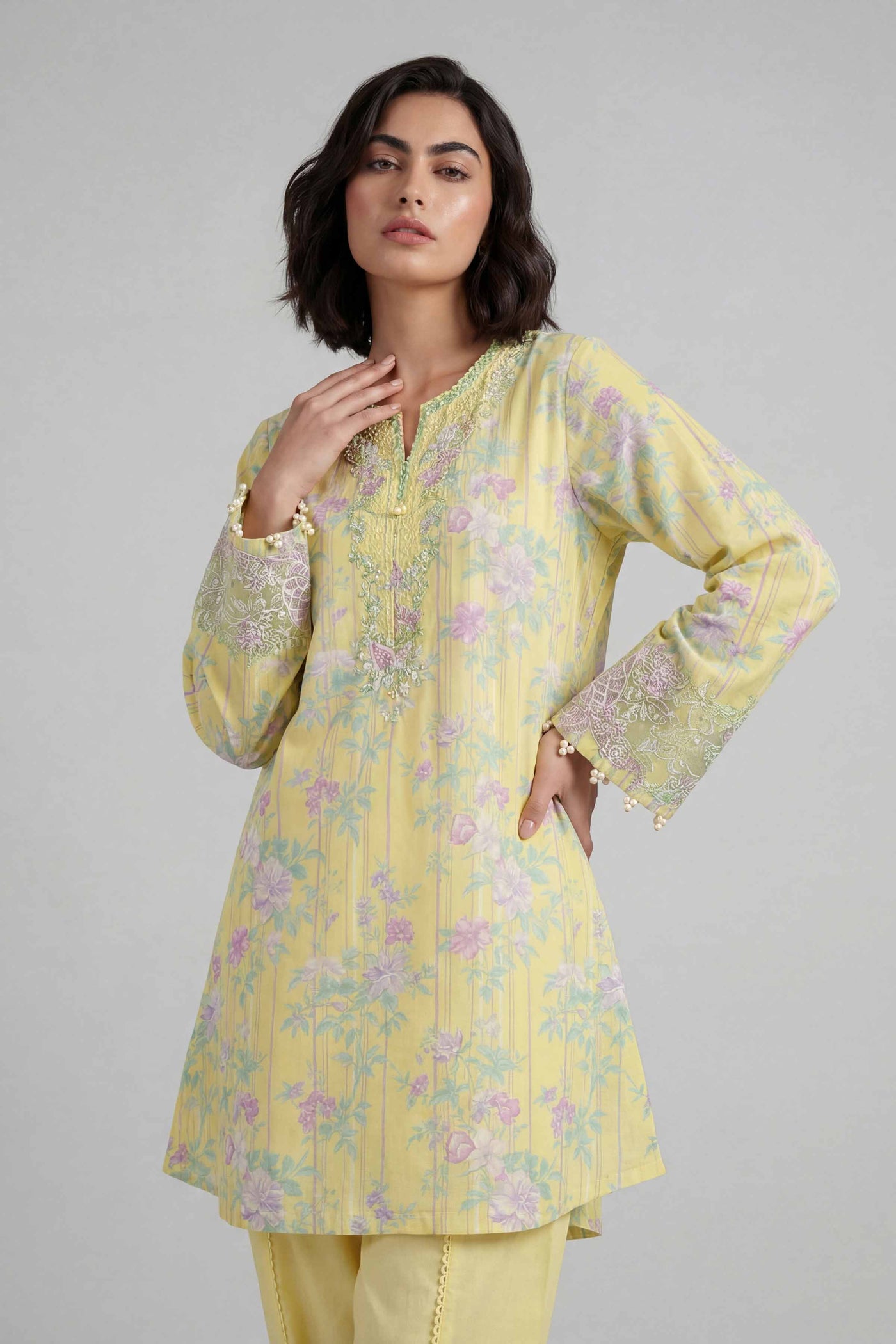 3 Piece Embroidered Bamberg Chiffon Suit