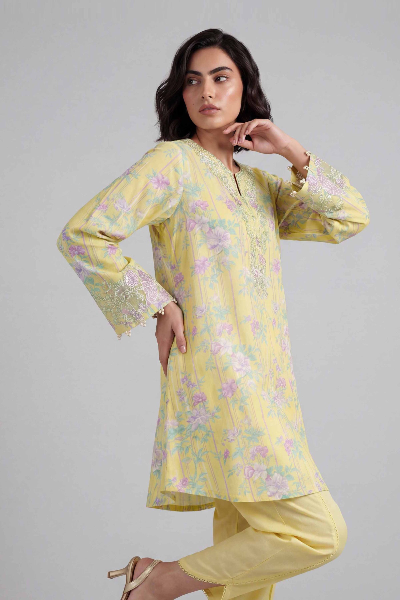 3 Piece Embroidered Bamberg Chiffon Suit