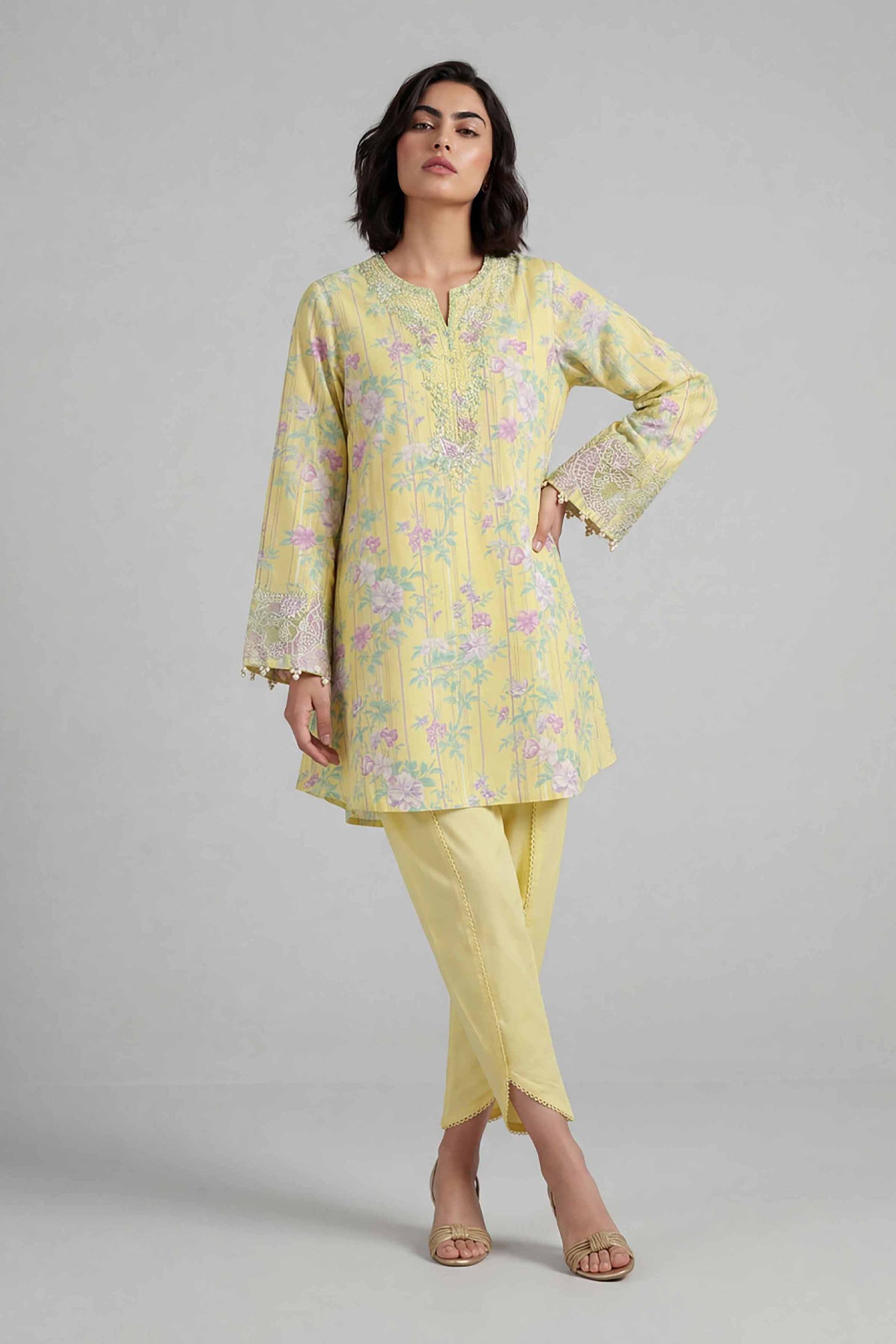 3 Piece Embroidered Bamberg Chiffon Suit