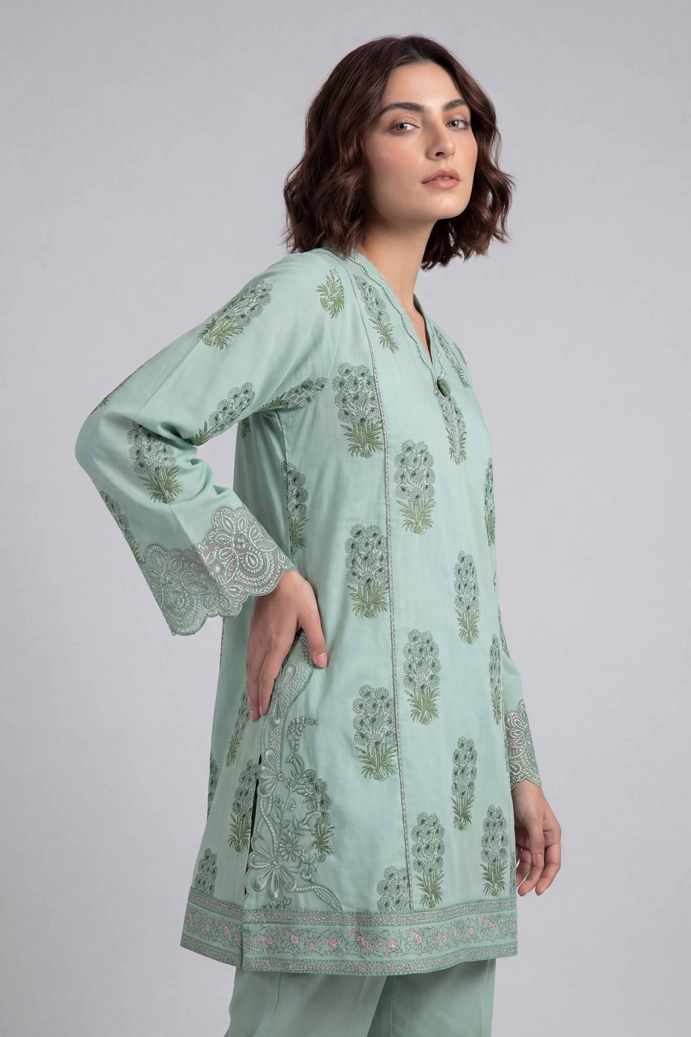 2 Piece - Printed Embroidered Suit - 42601660