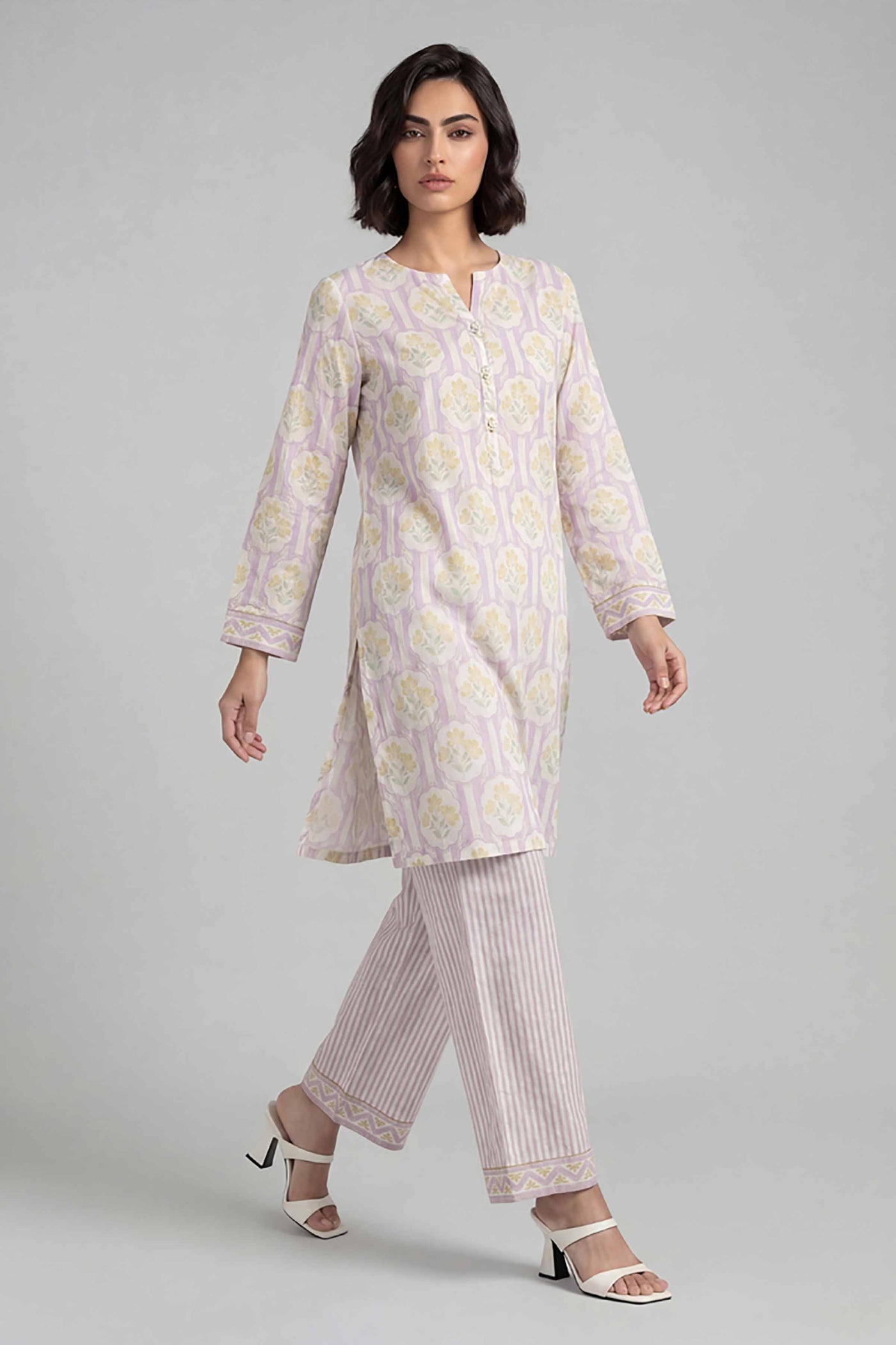 3 Piece Embroidered Chantilly Suit