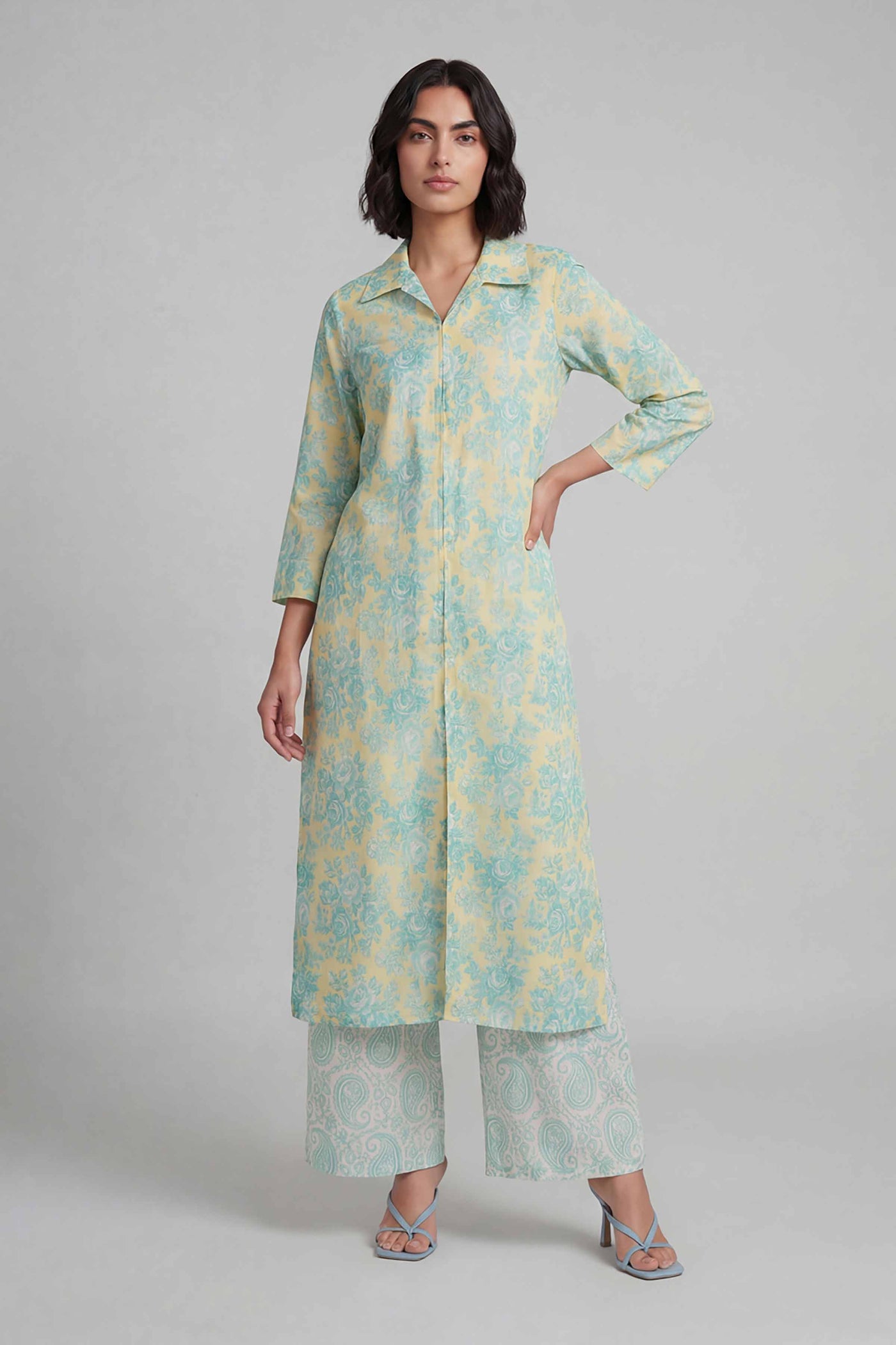 3 Piece Embellished Net Suit