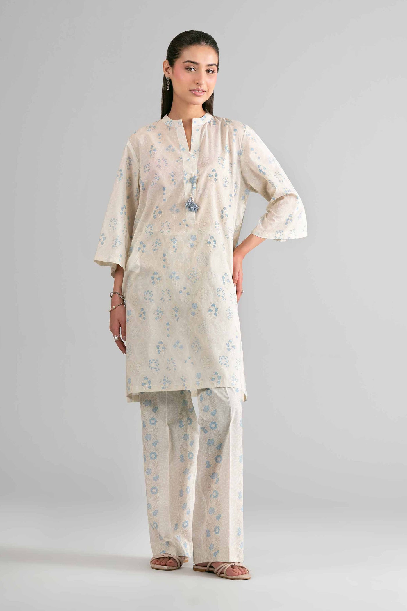 3 Piece Embroidered Filament Viscose Suit