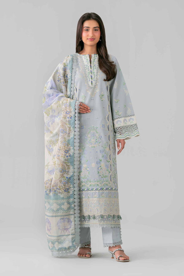 3 Piece - Digital Printed Embroidered Suit - 42601692
