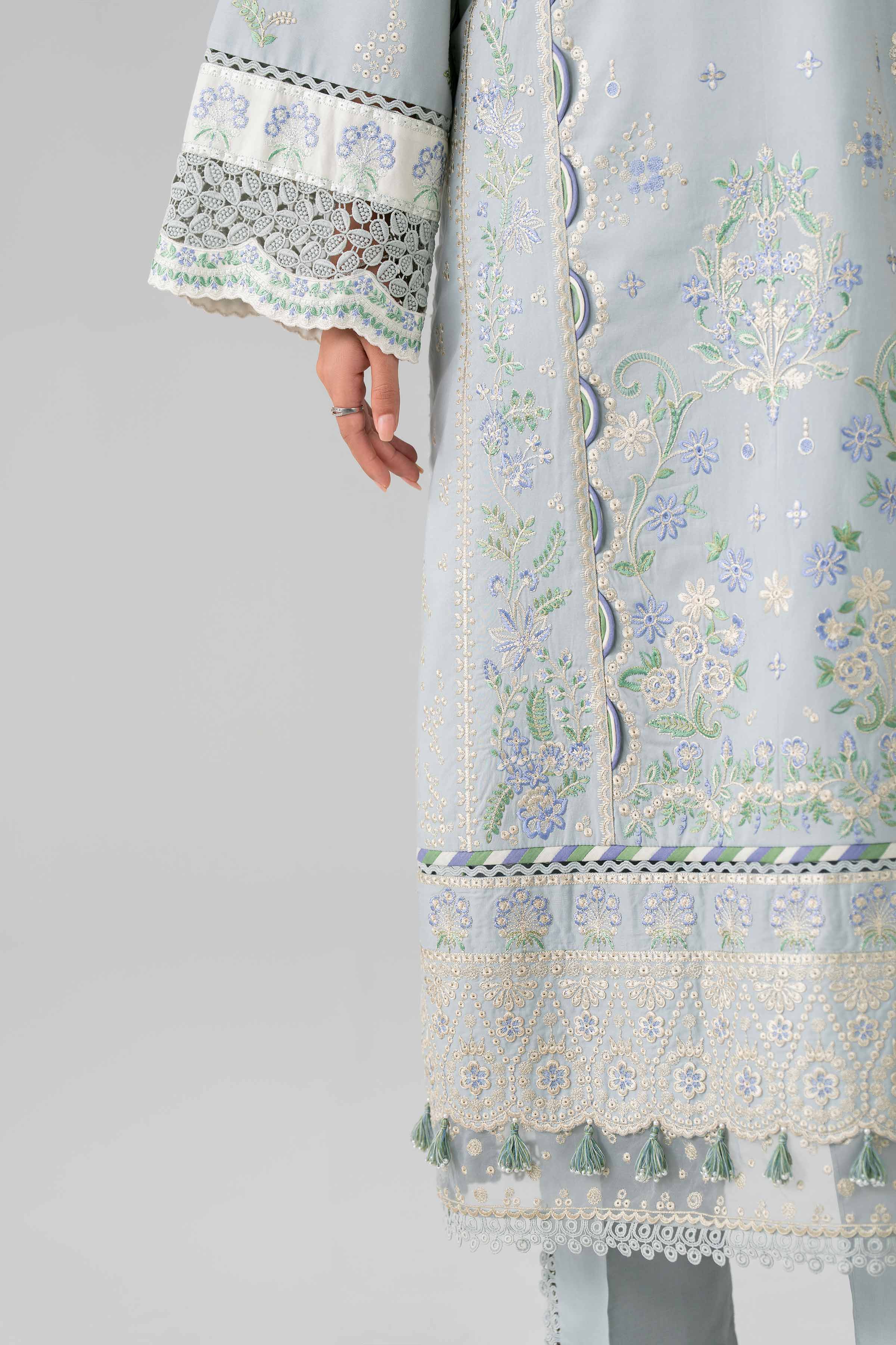 3 Piece - Digital Printed Embroidered Suit - 42601692