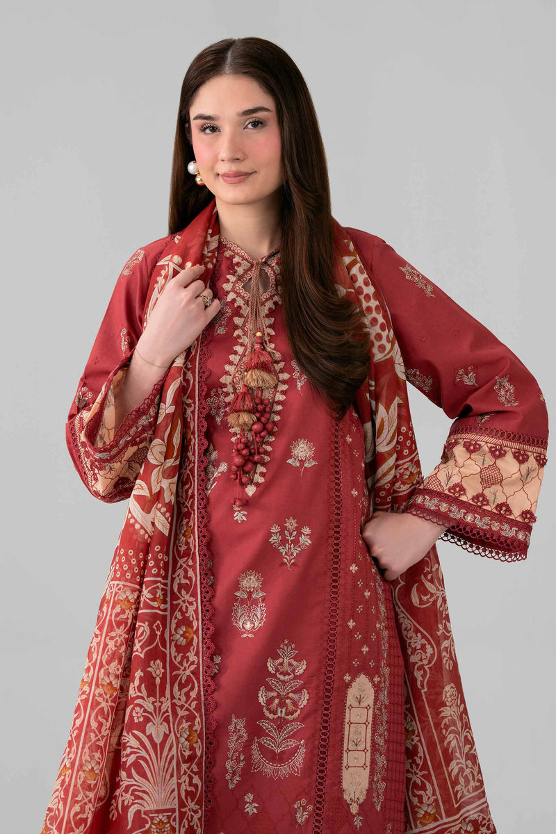 3 Piece - Digital Printed Embroidered Suit - 42601693