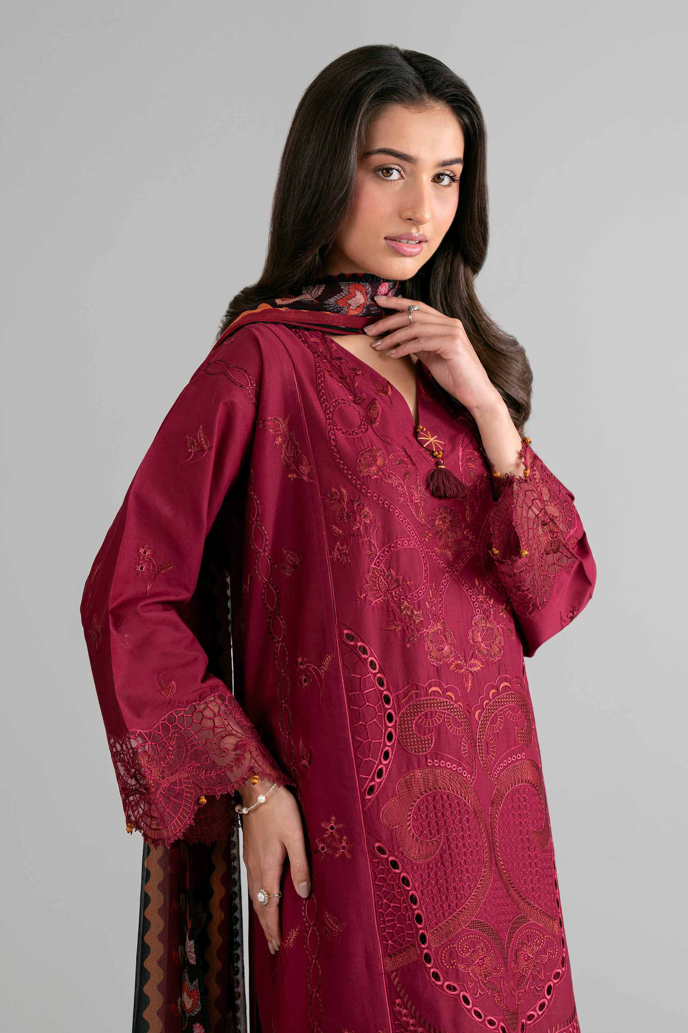 3 Piece - Digital Printed Embroidered Suit - 42601694