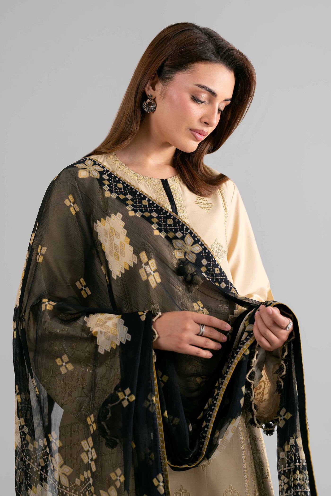 3 Piece Embroidered Cambric Suit