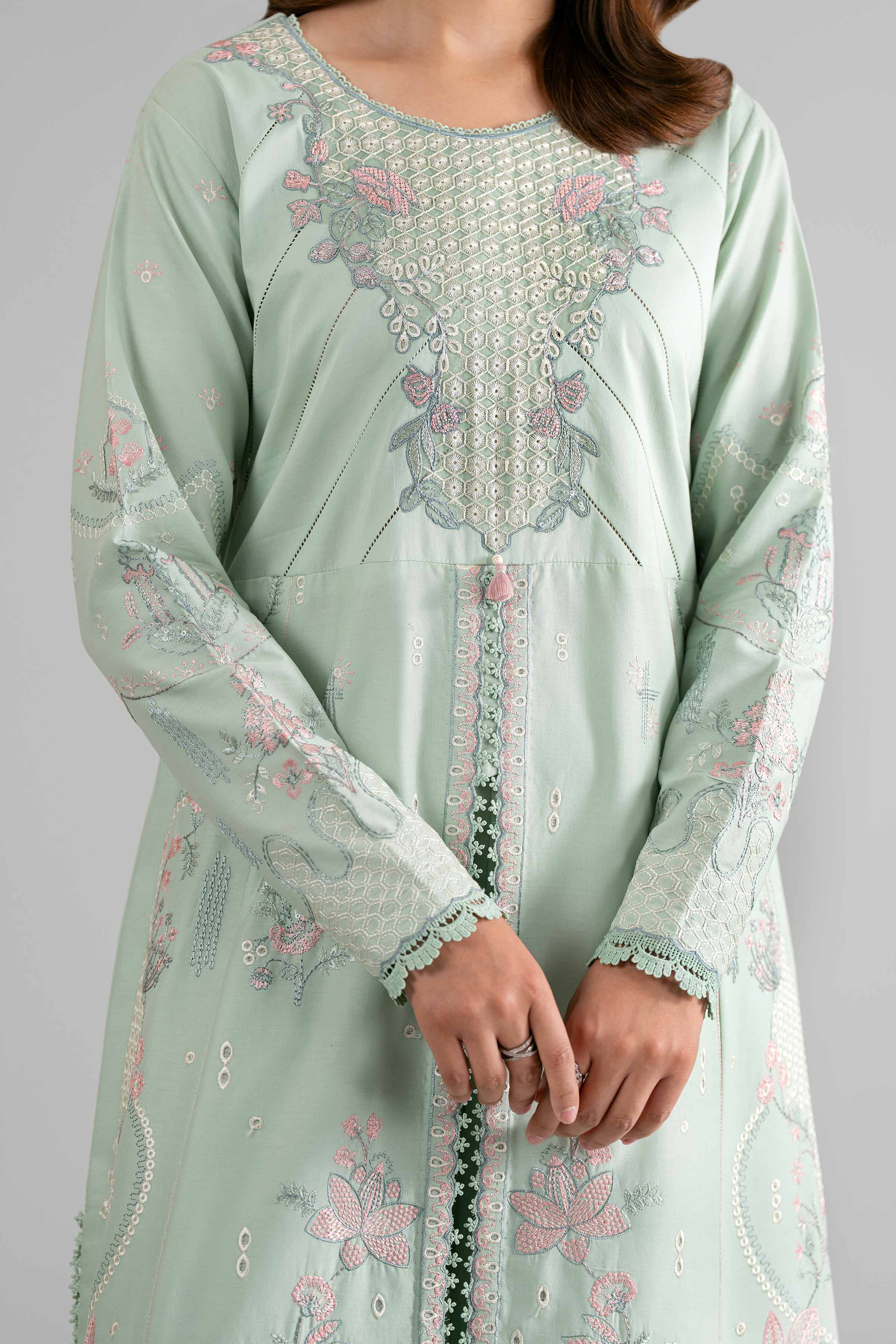 3 Piece - Digital Printed Embroidered Suit - 42601699
