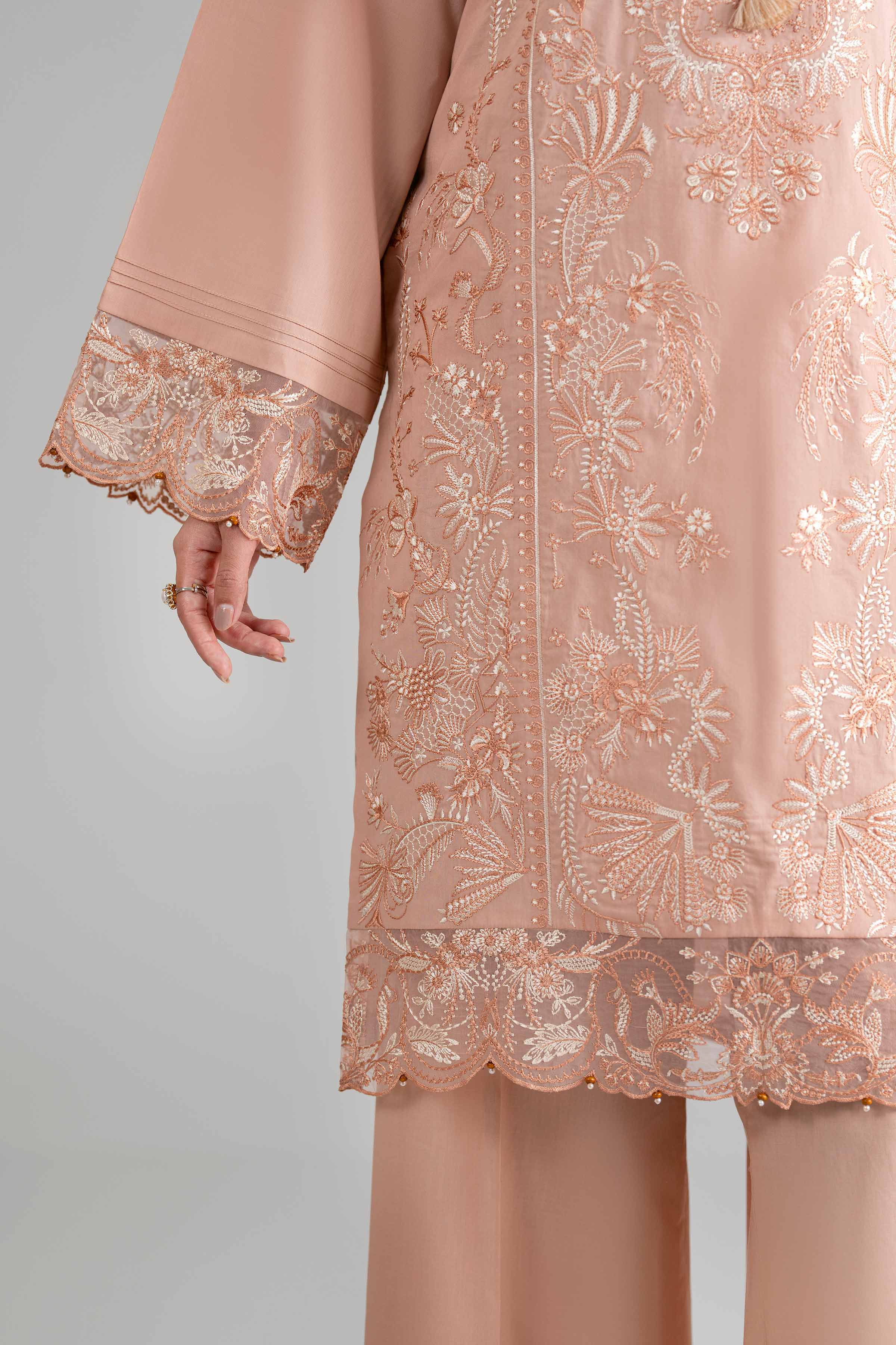 3 Piece Embellished Raw Silk Suit