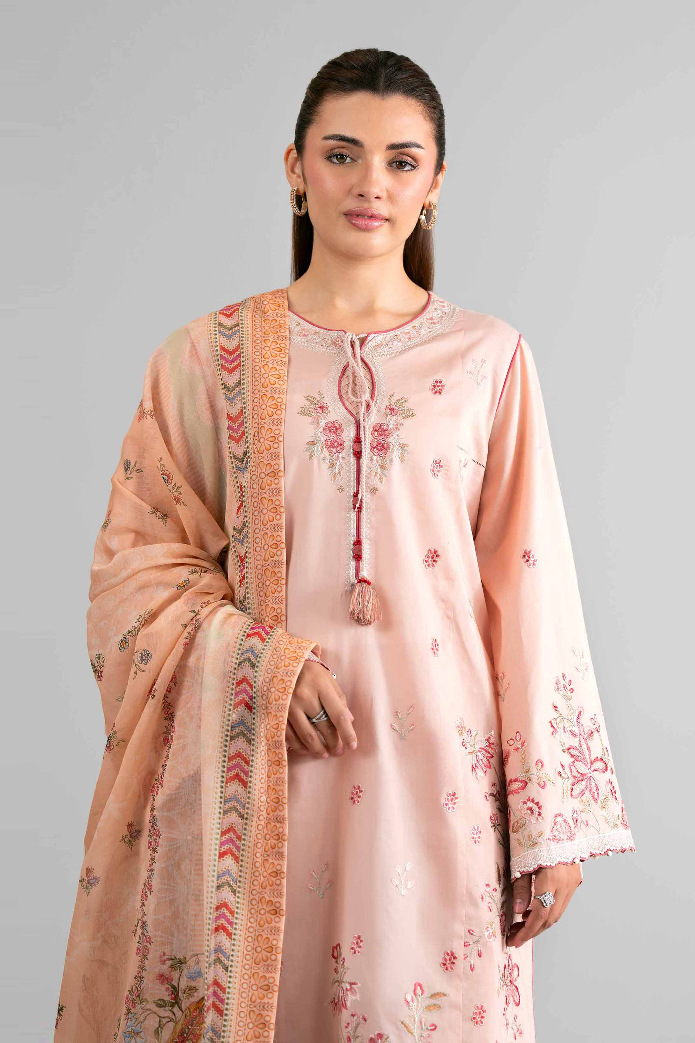 3 Piece - Digital Printed Embroidered Suit - 42601713