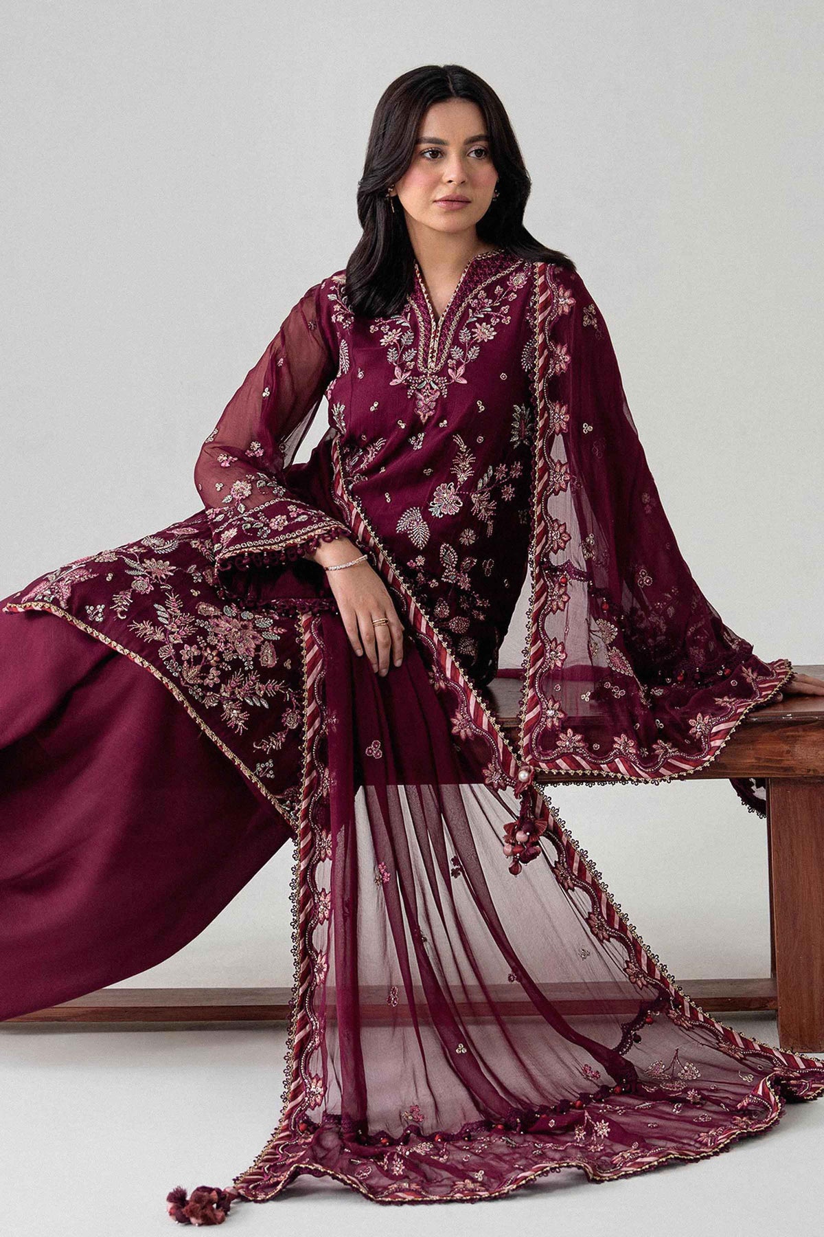 3 Piece - Embroidered Suit - 42601715