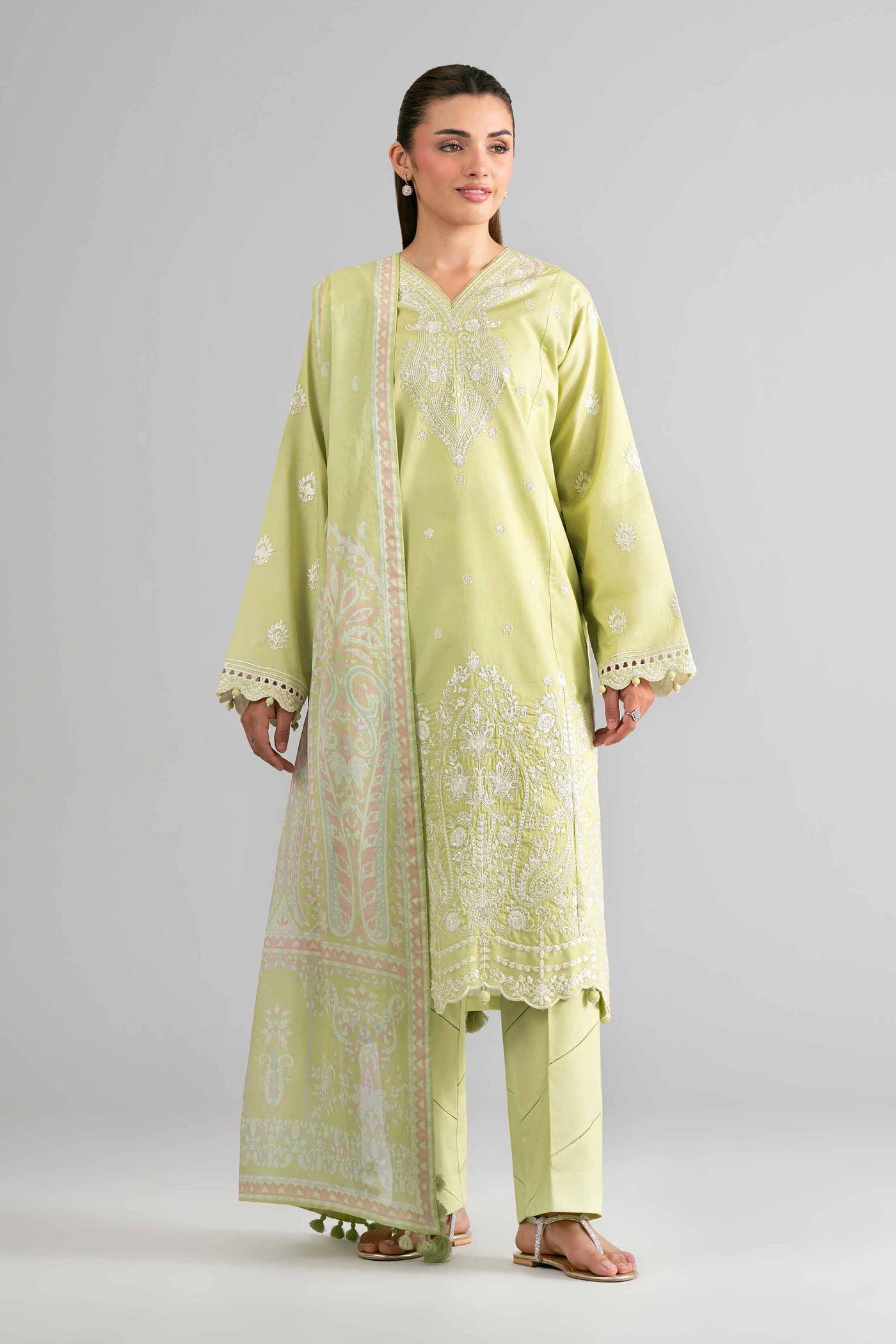 3 Piece Embroidered Velvet Suit