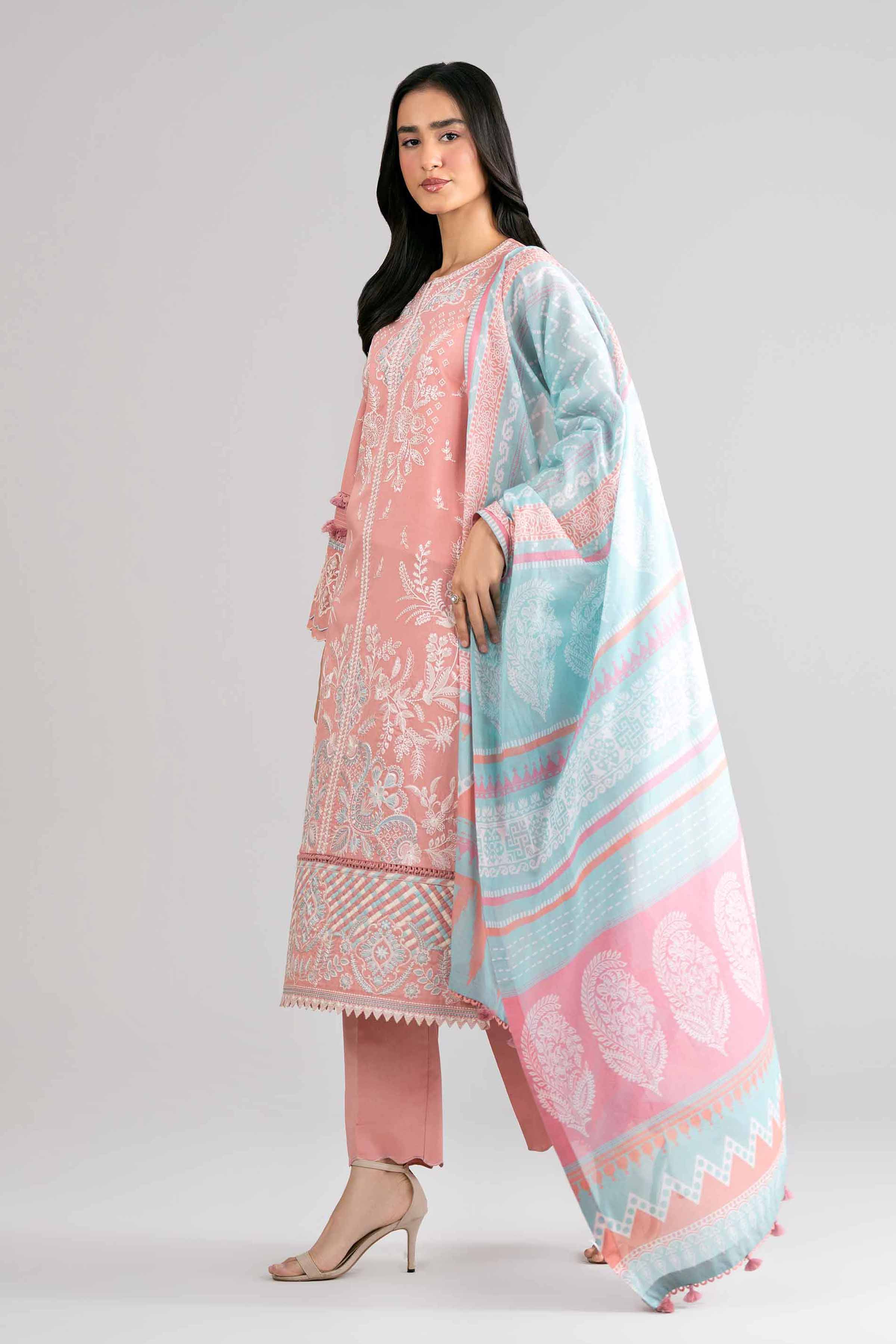 3 Piece - Digital Printed Embroidered Suit - 42601737