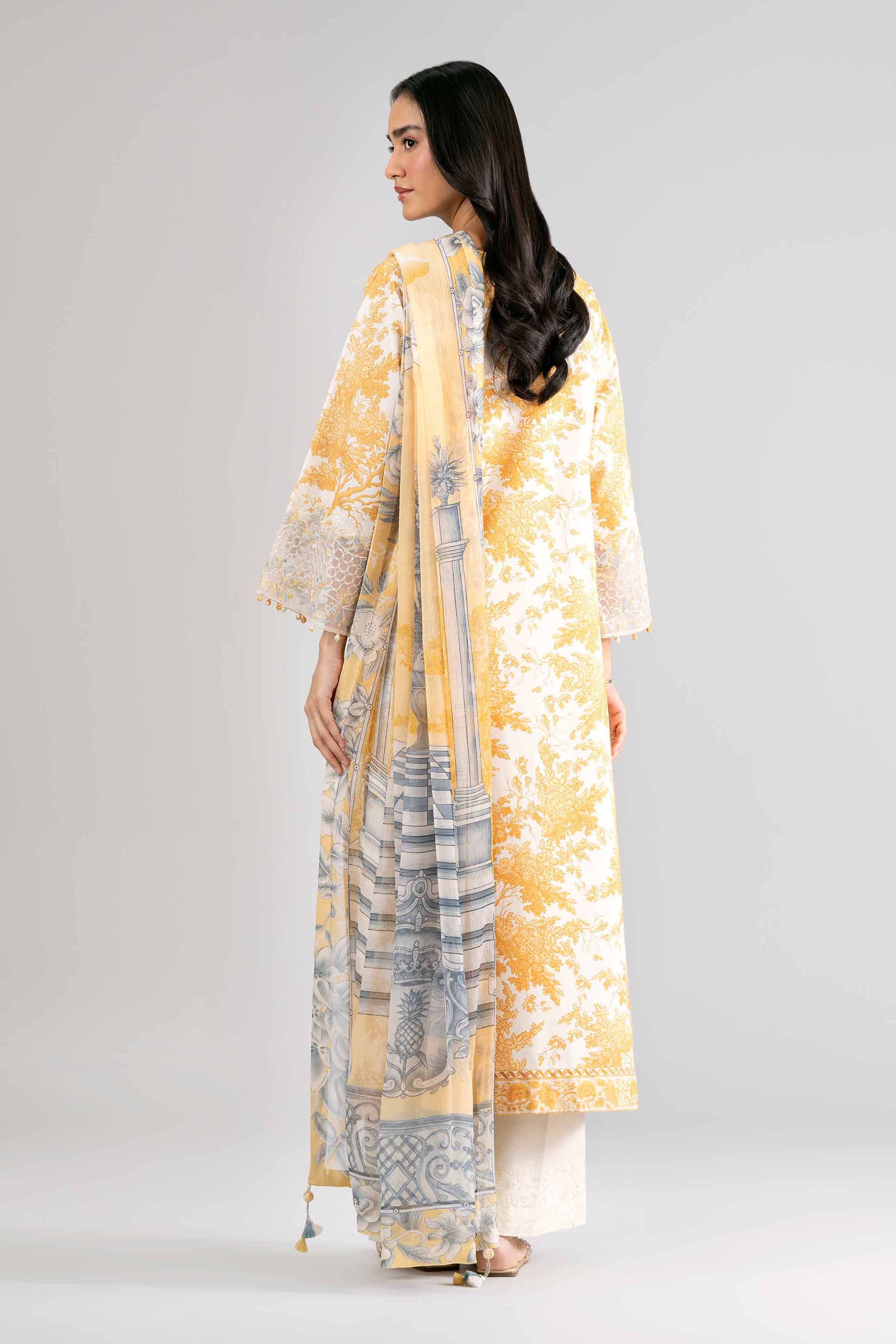 3 Piece - Digital Printed Embroidered Suit - 42601740