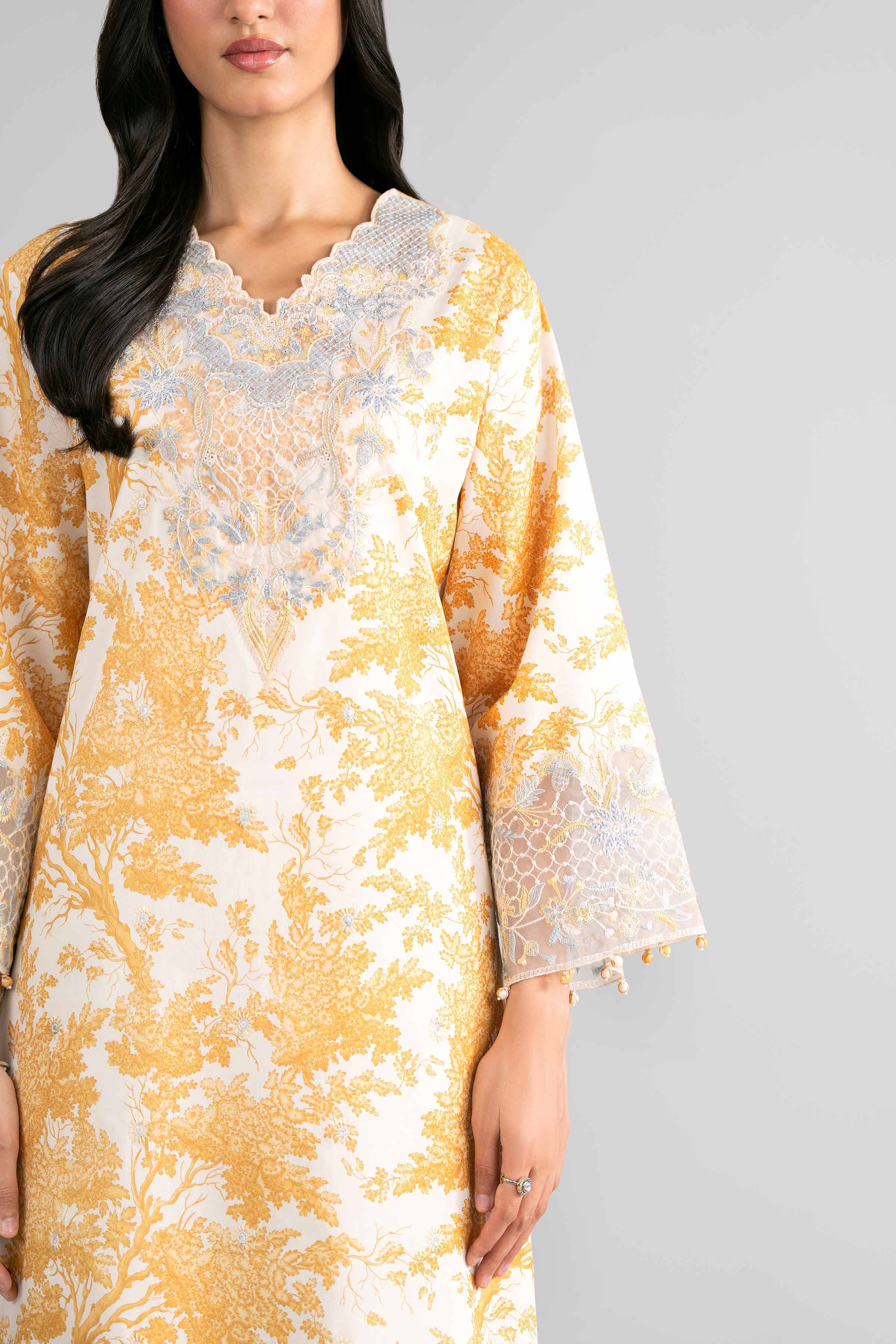 3 Piece - Digital Printed Embroidered Suit - 42601740