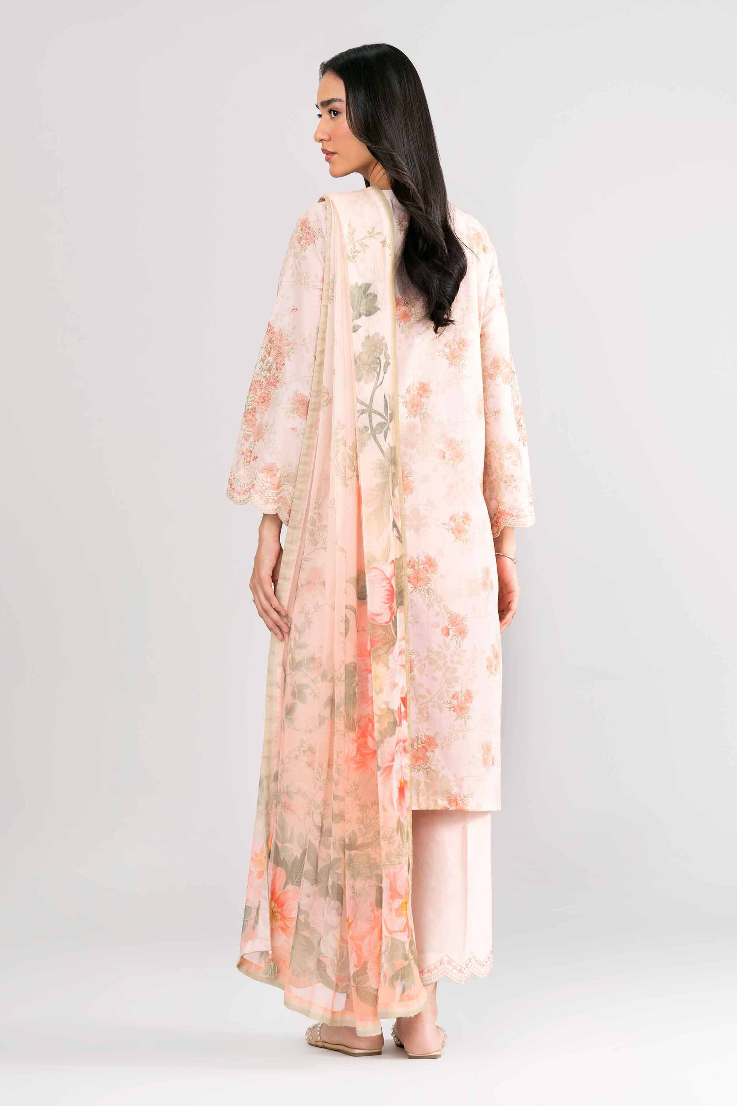 3 Piece - Digital Printed Embroidered Suit - 42601741