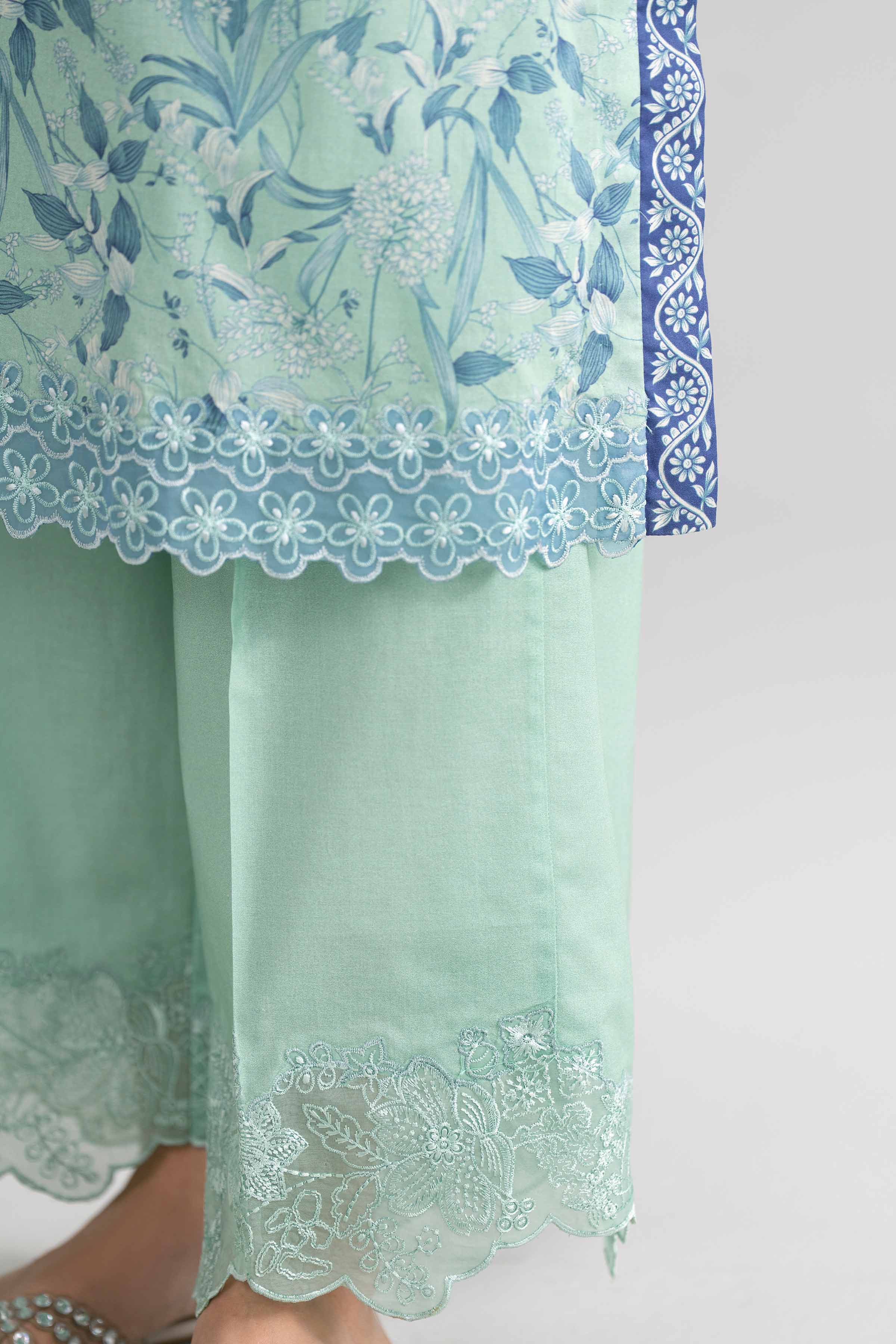 3 Piece Unstitched Embroidered Twill Linen Suit