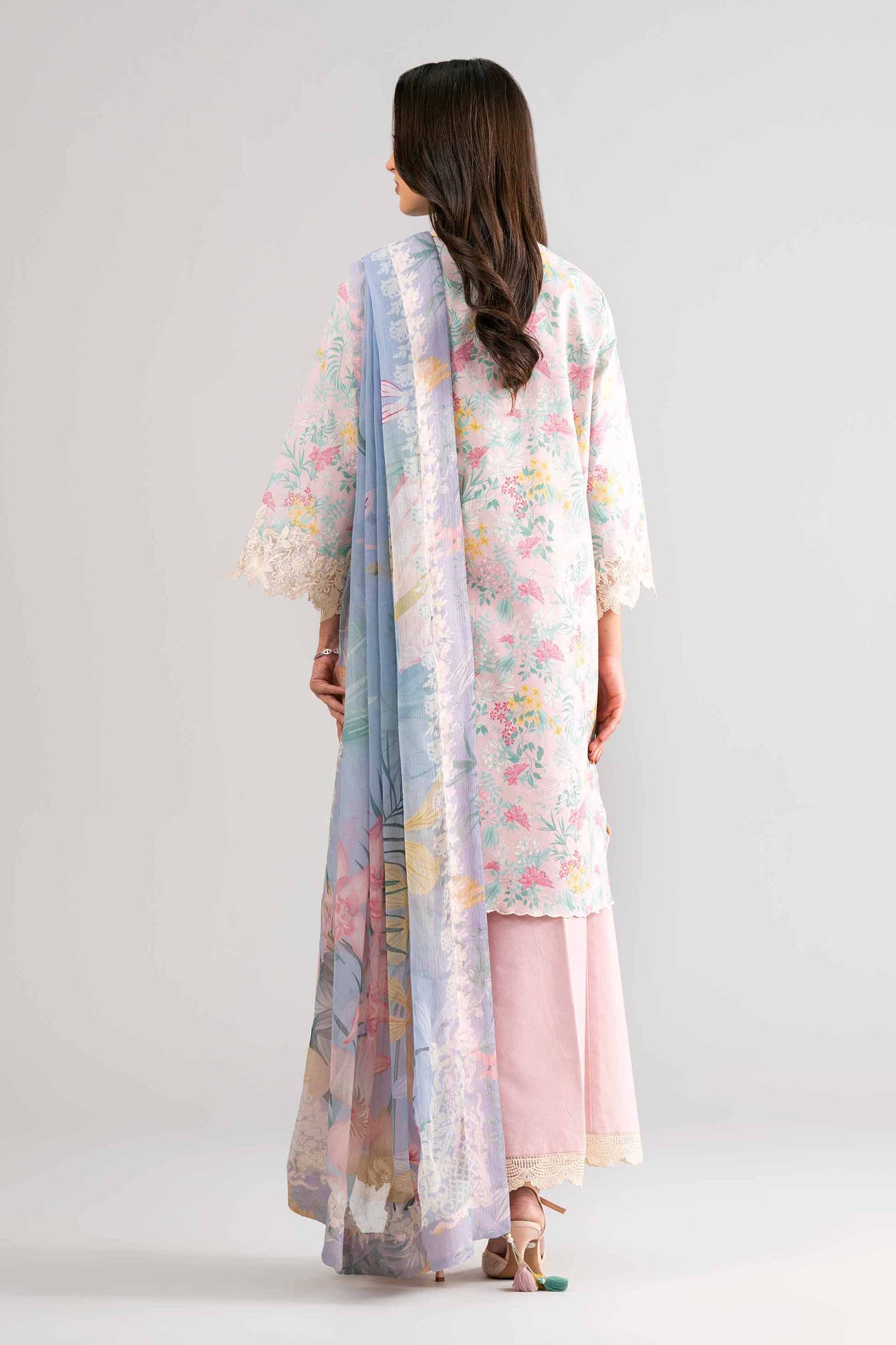 3 Piece Unstitched Embroidered Twill Linen Suit