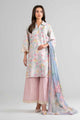 3 Piece Unstitched Embroidered Twill Linen Suit