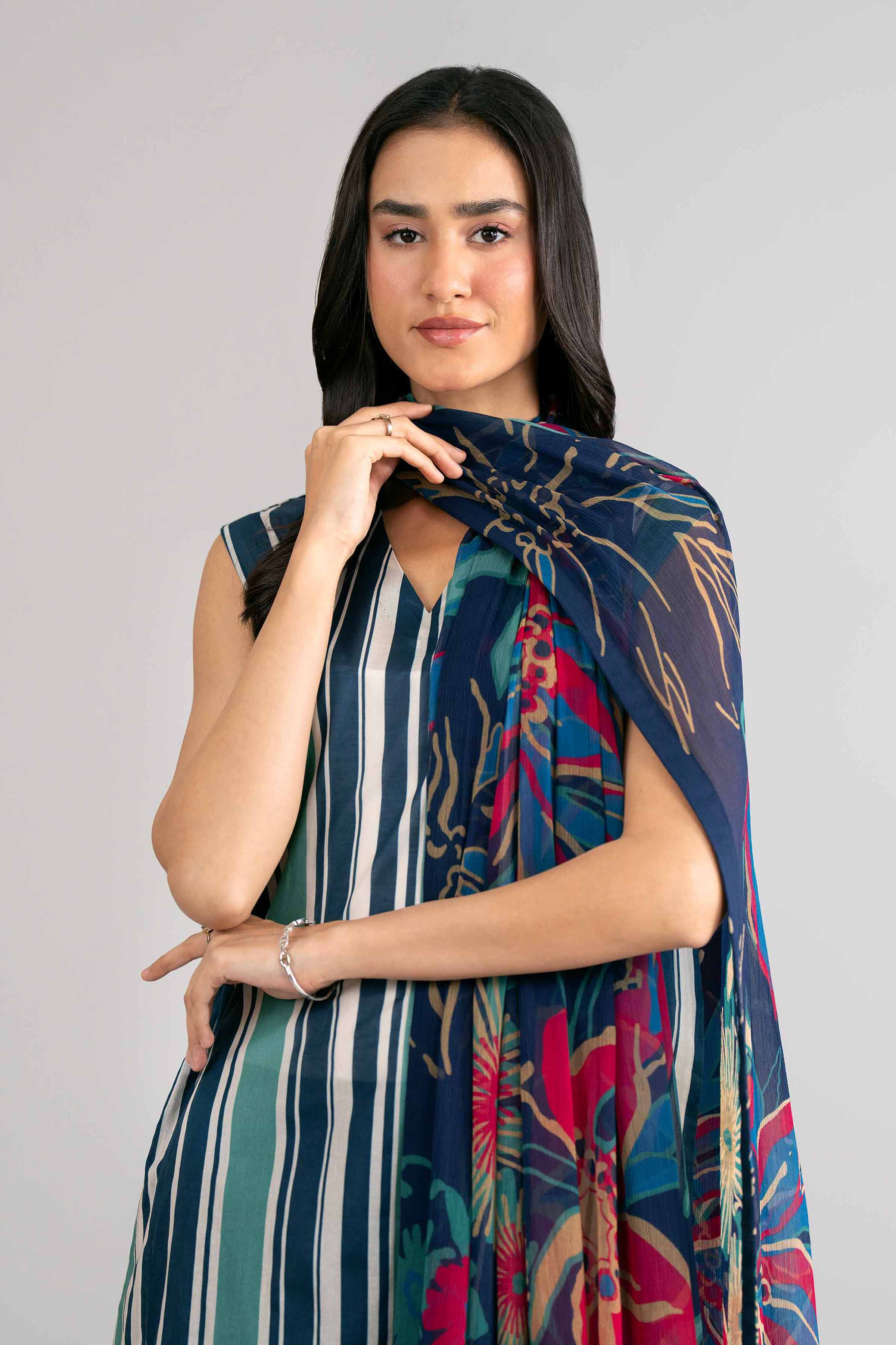3 Piece - Digital Printed Suit - 42601765