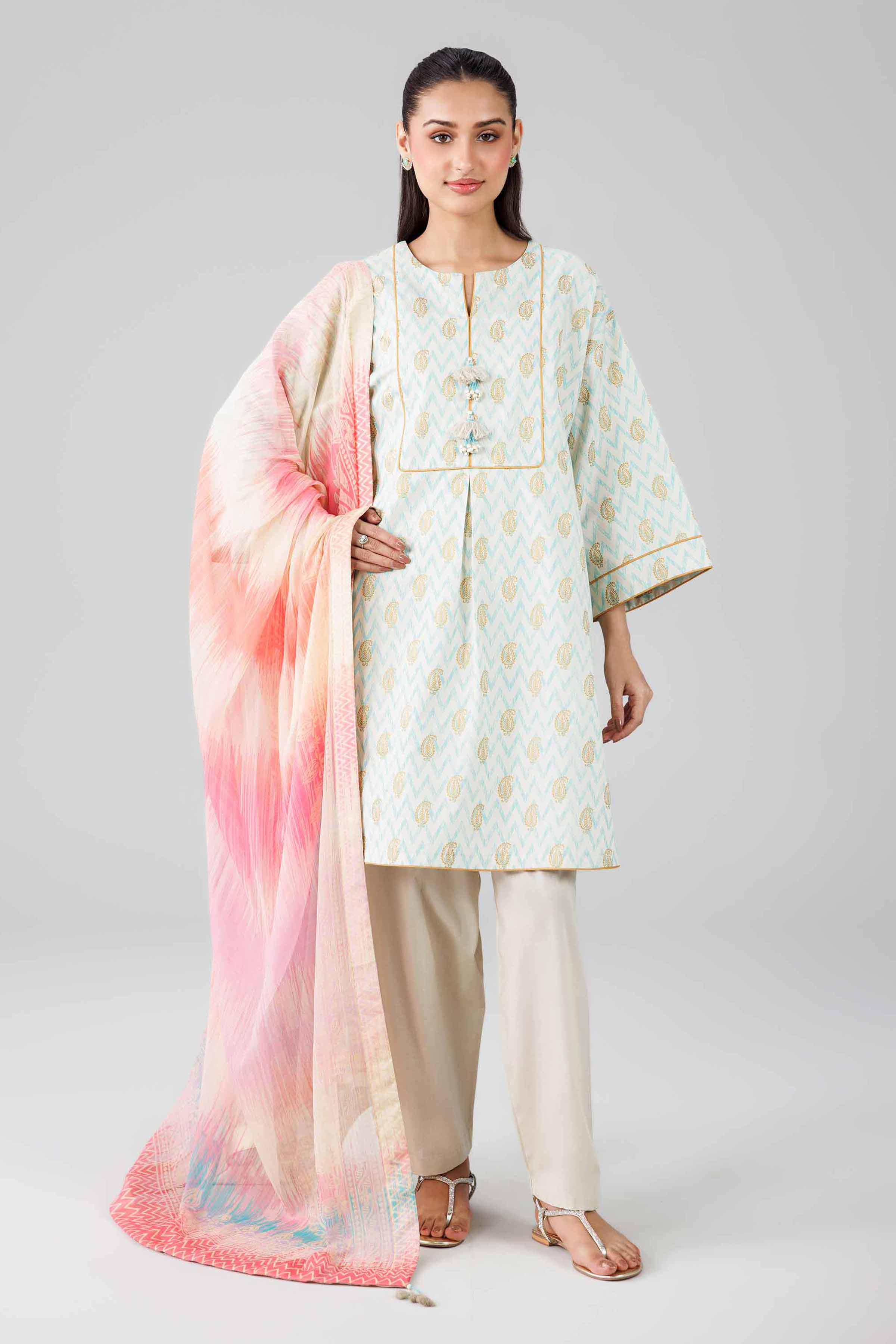 3 Piece - Digital Printed Suit - 42601767
