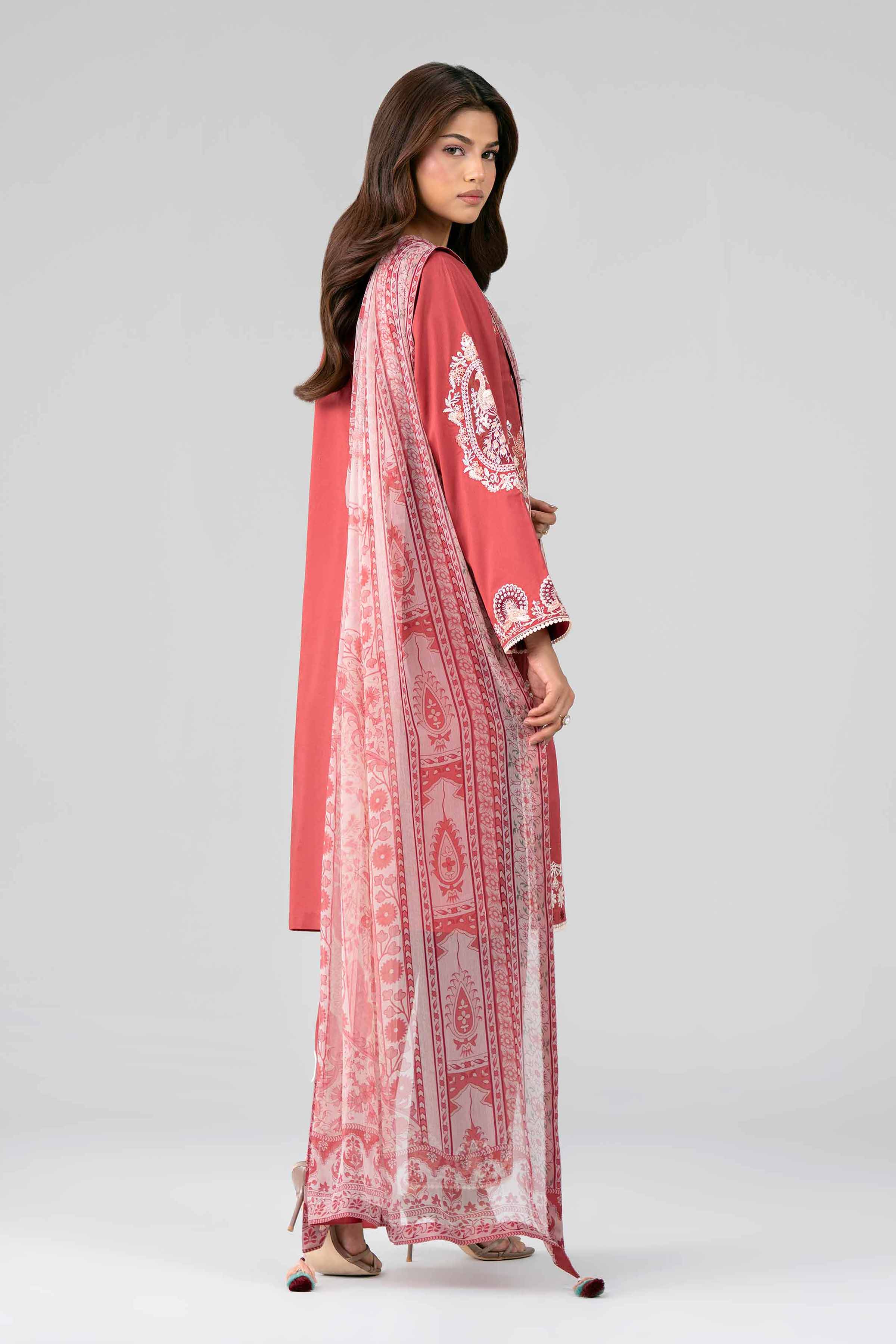 3 Piece - Digital Printed Embroidered Suit - 42601769