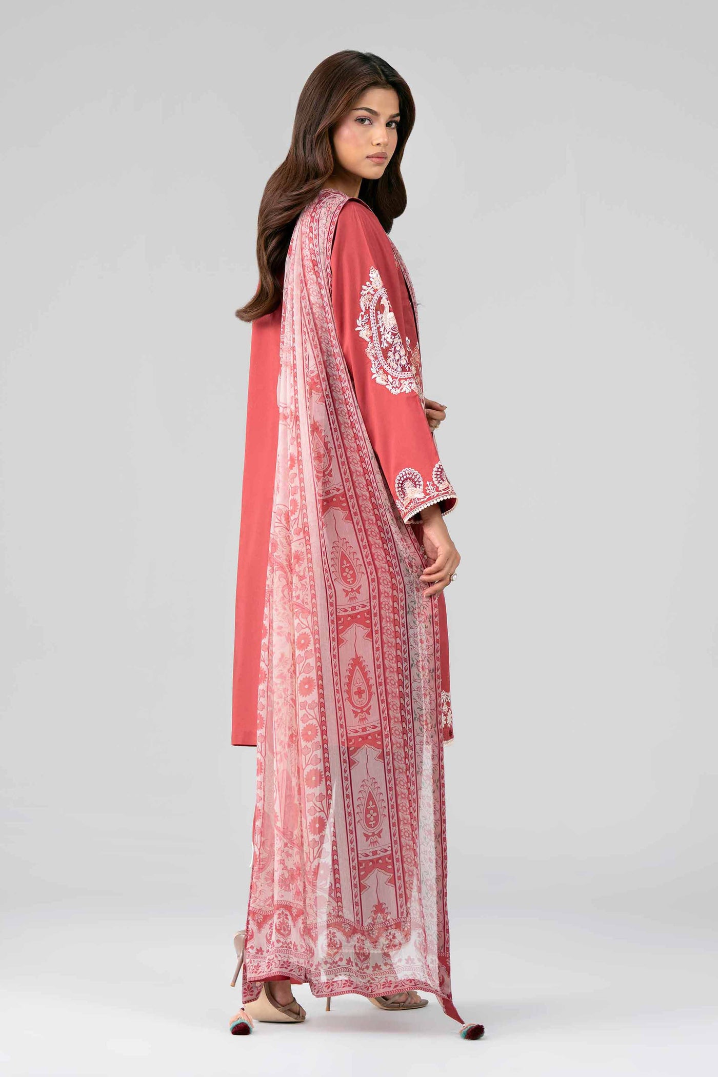 3 Piece Embroidered Velvet Suit