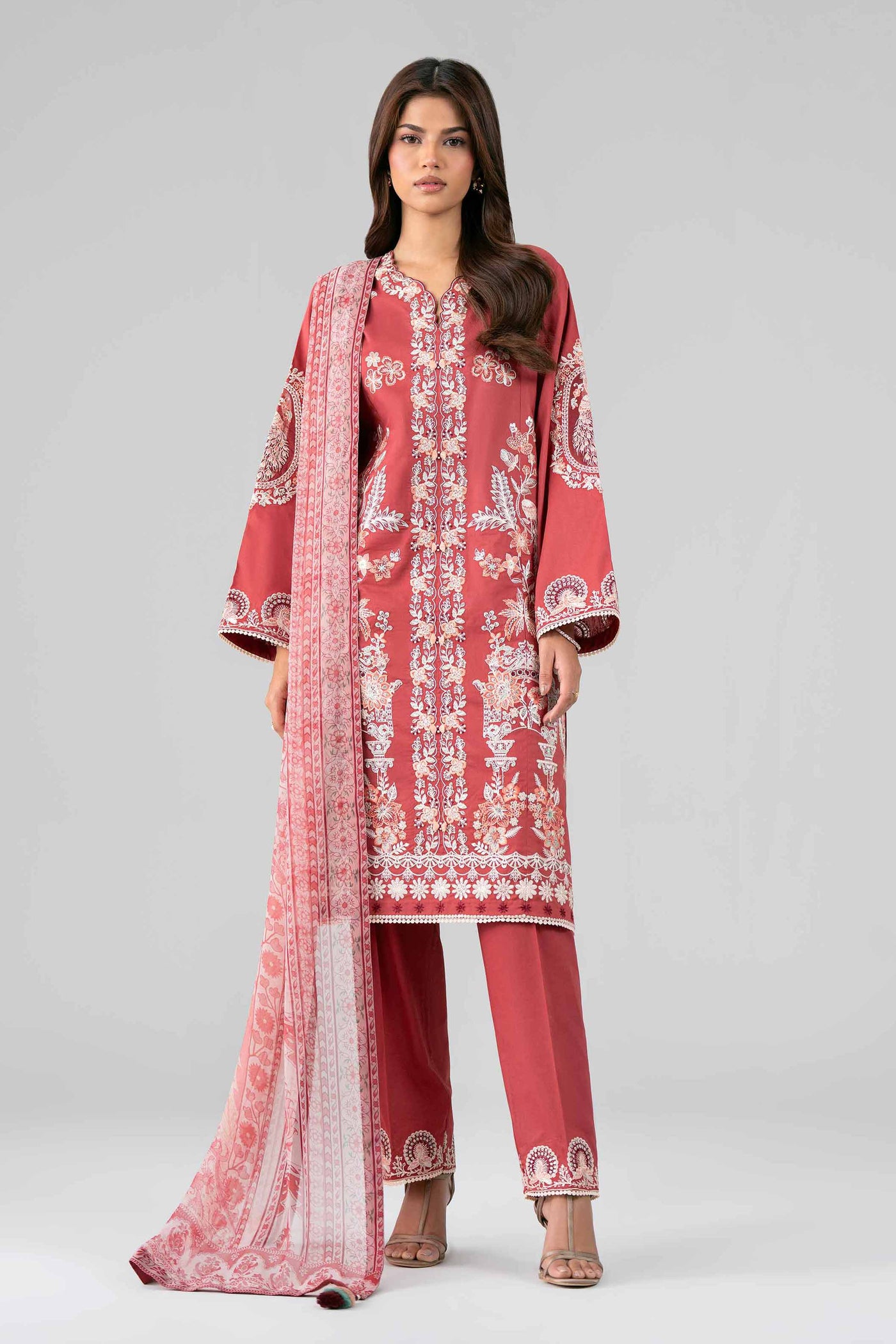 3 Piece Embroidered Velvet Suit