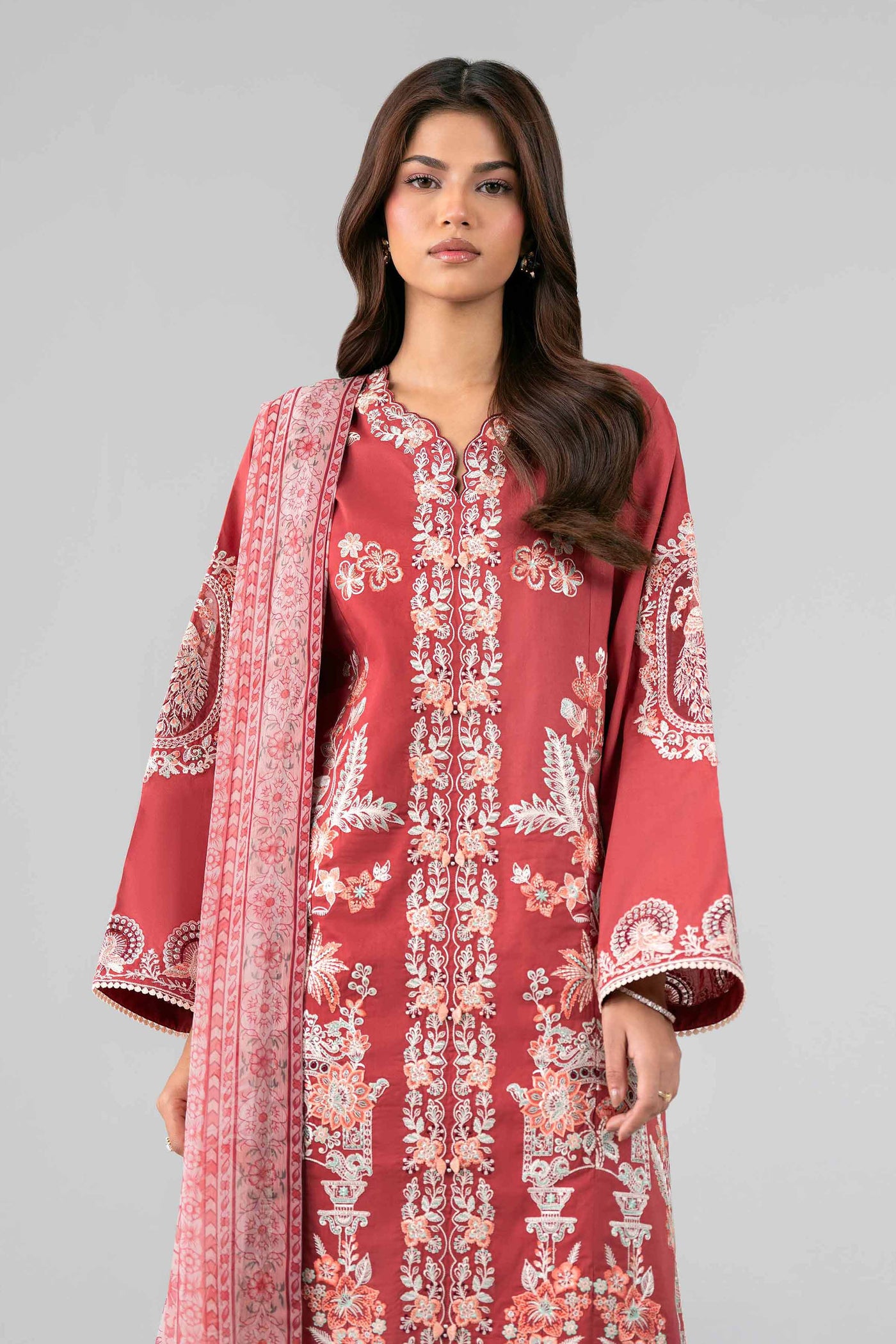 3 Piece Embroidered Velvet Suit