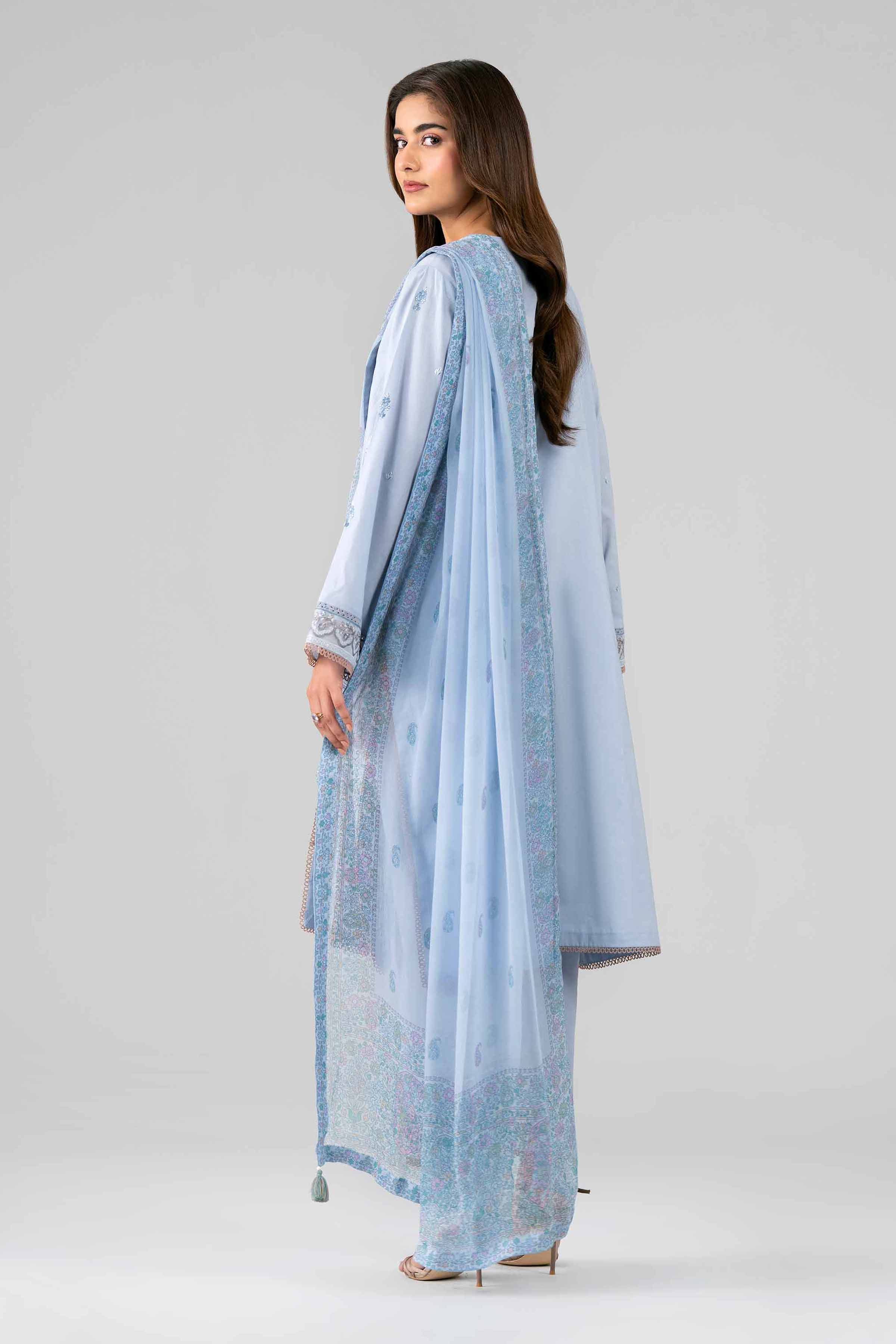 3 Piece - Digital Printed Embroidered Suit - 42601770