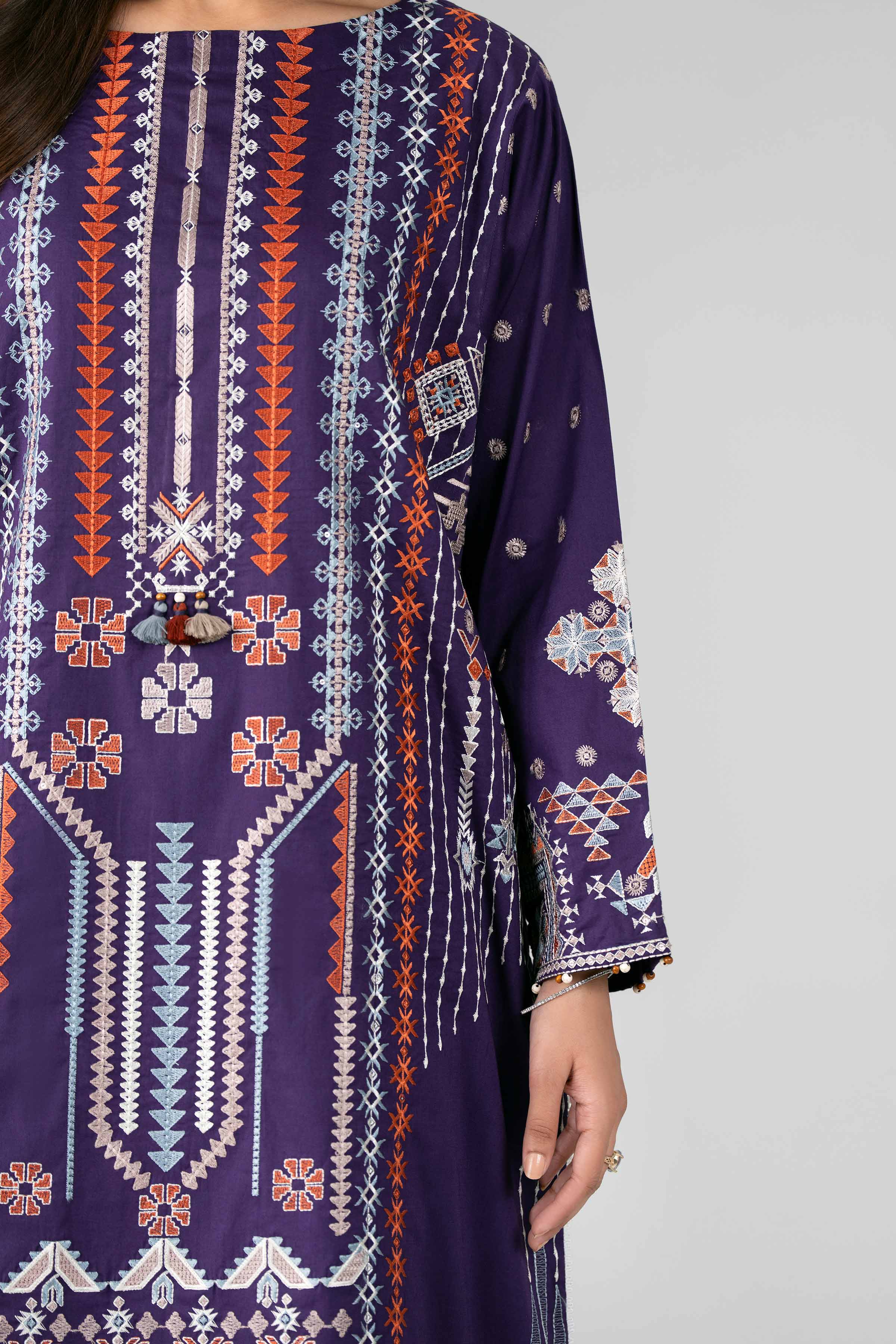 3 Piece - Digital Printed Embroidered Suit - 42601772