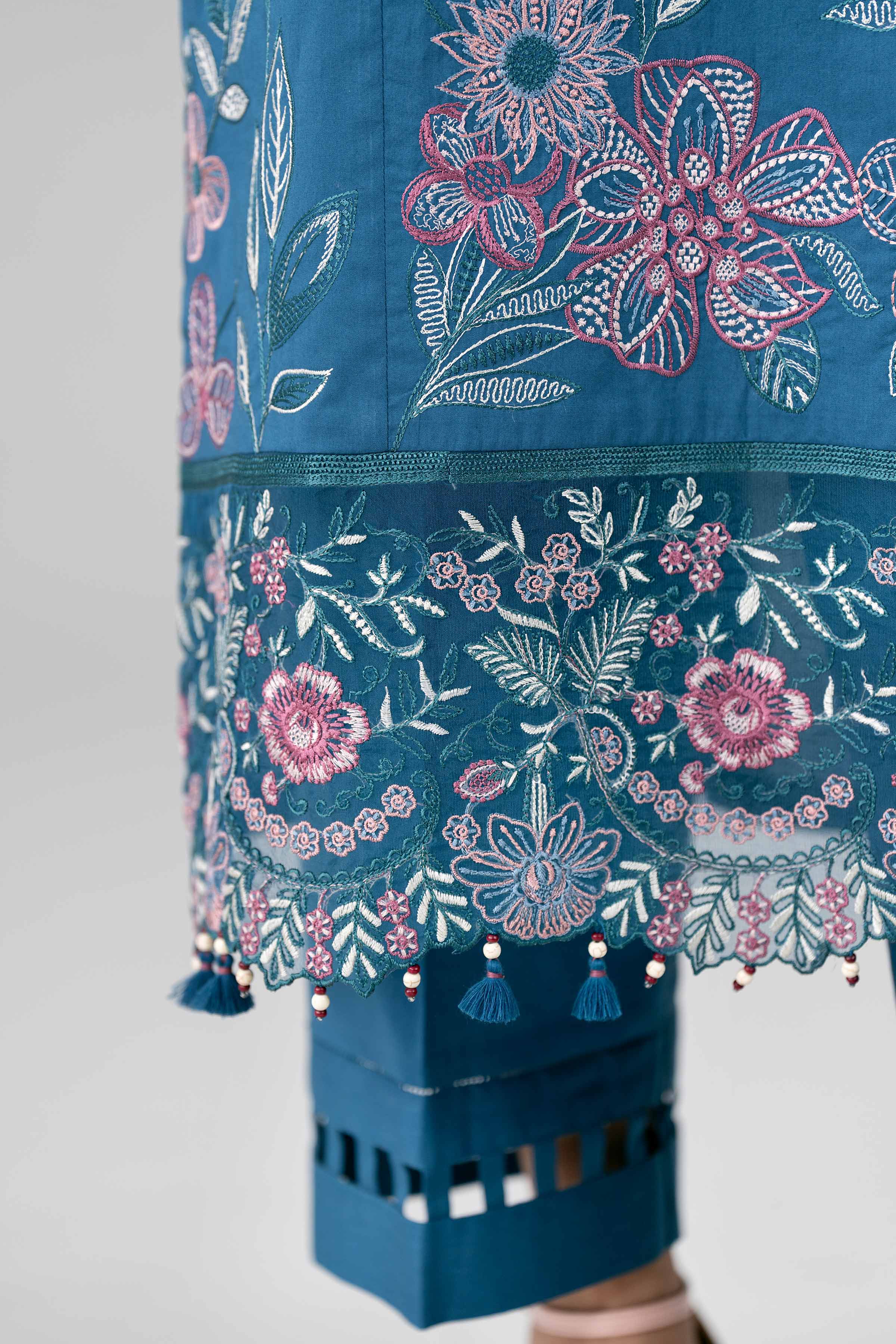 3 Piece - Digital Printed Embroidered Suit - 42601777