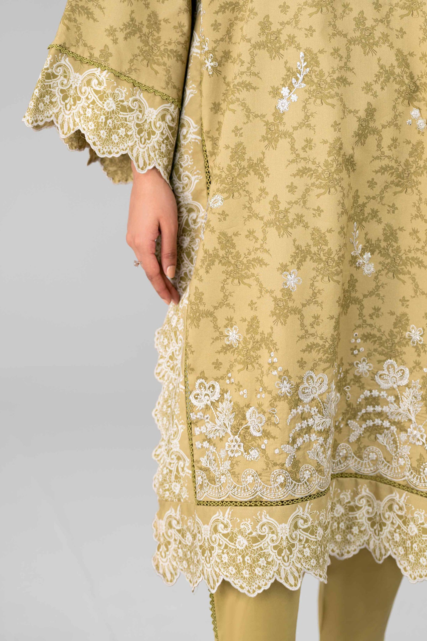 3 Piece Embroidered Organza Suit