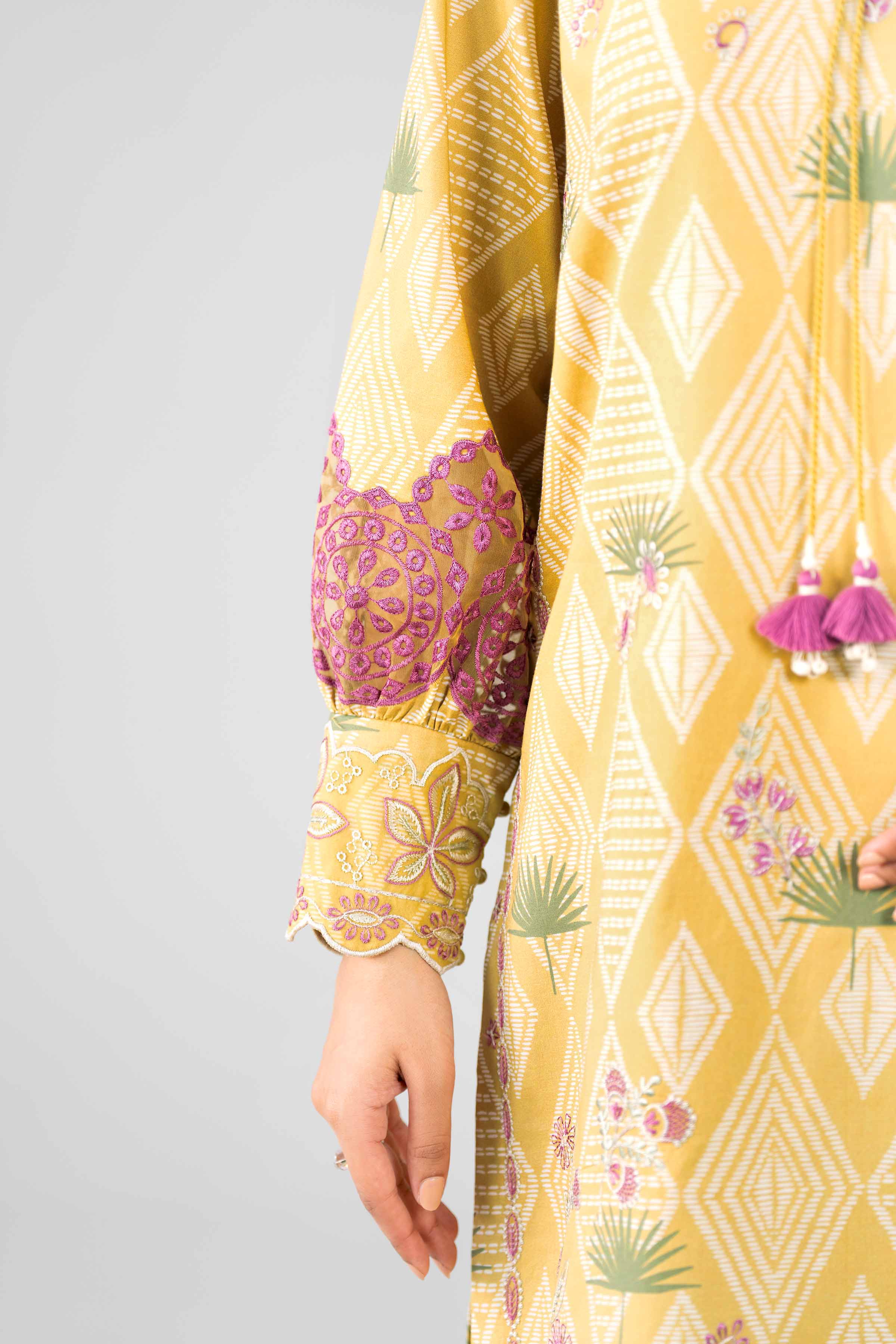 3 Piece - Printed Embroidered Suit - 42601788