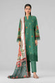 3 Piece Embroidered Raw Silk Suit