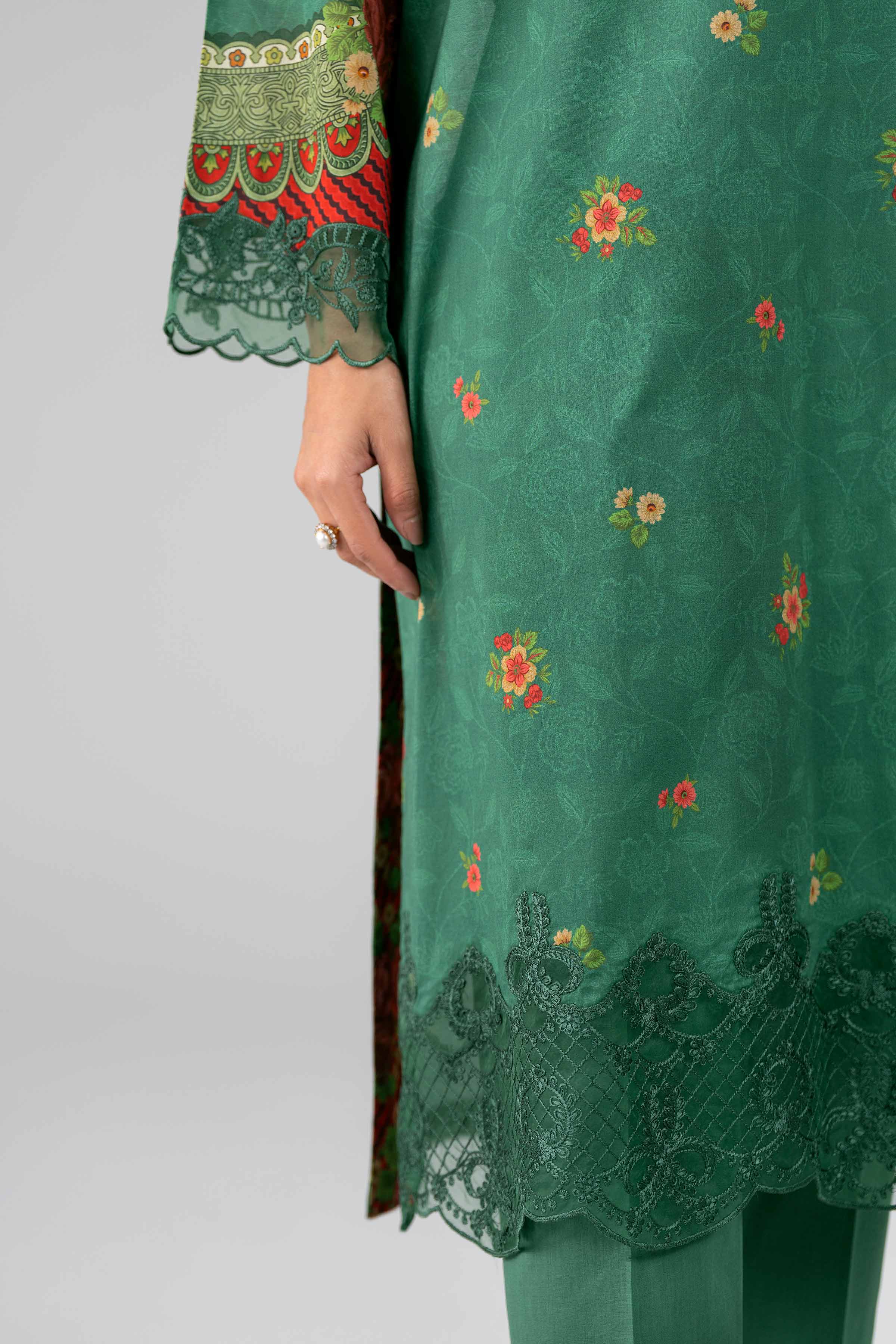 3 Piece - Digital Printed Embroidered Suit - 42601794