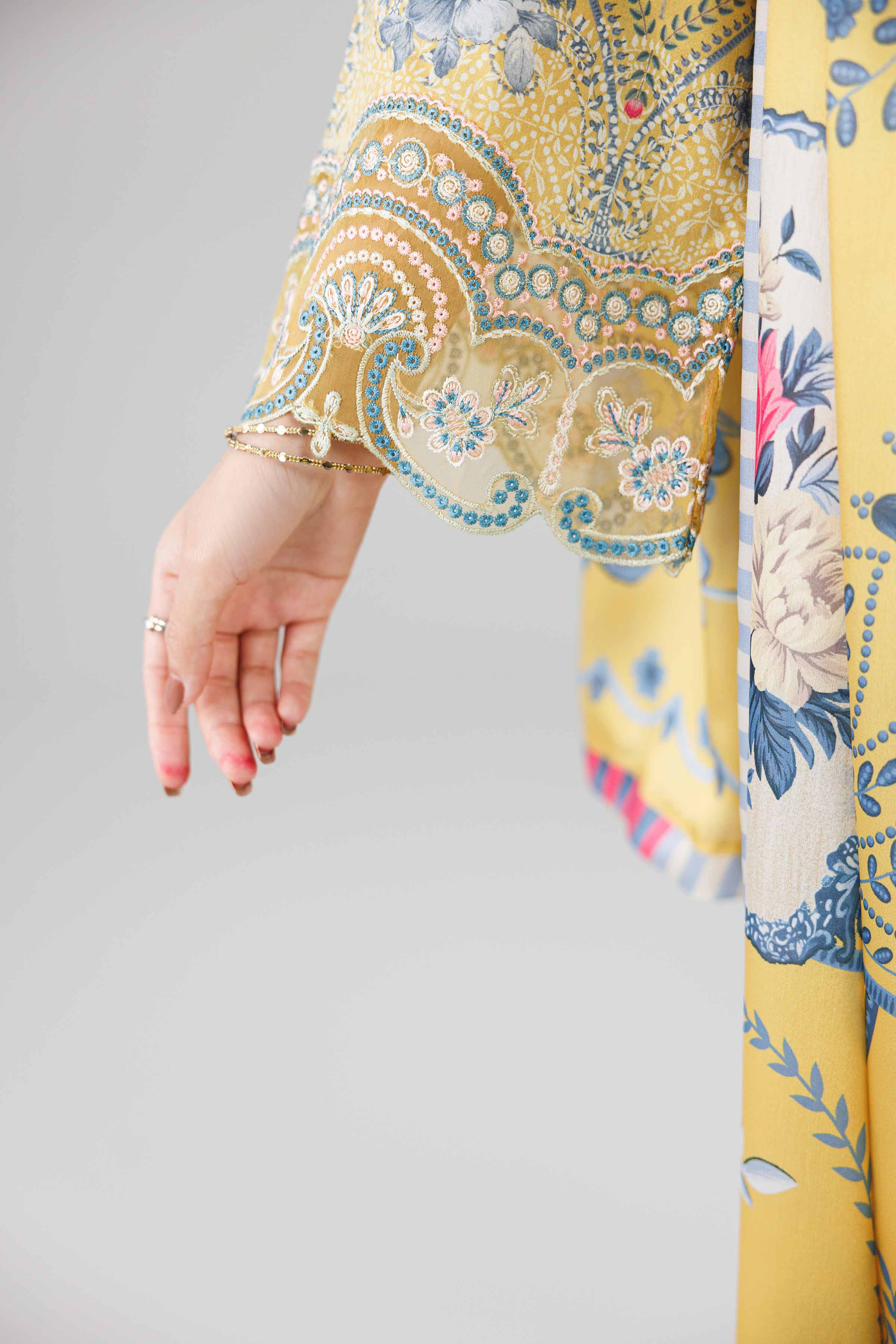 3 Piece - Digital Printed Embroidered Suit - 42601796