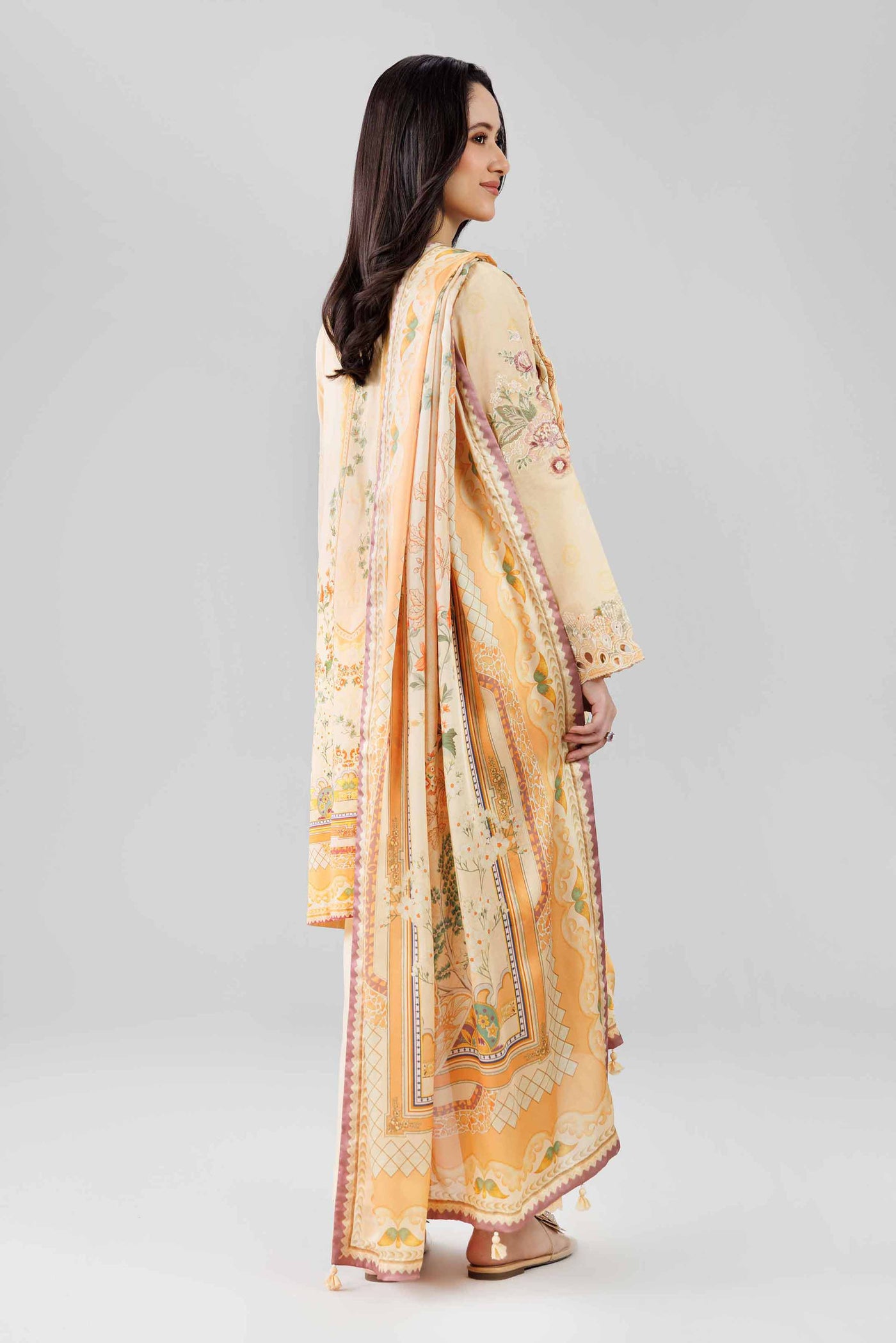 3 Piece Embroidered Organza Suit